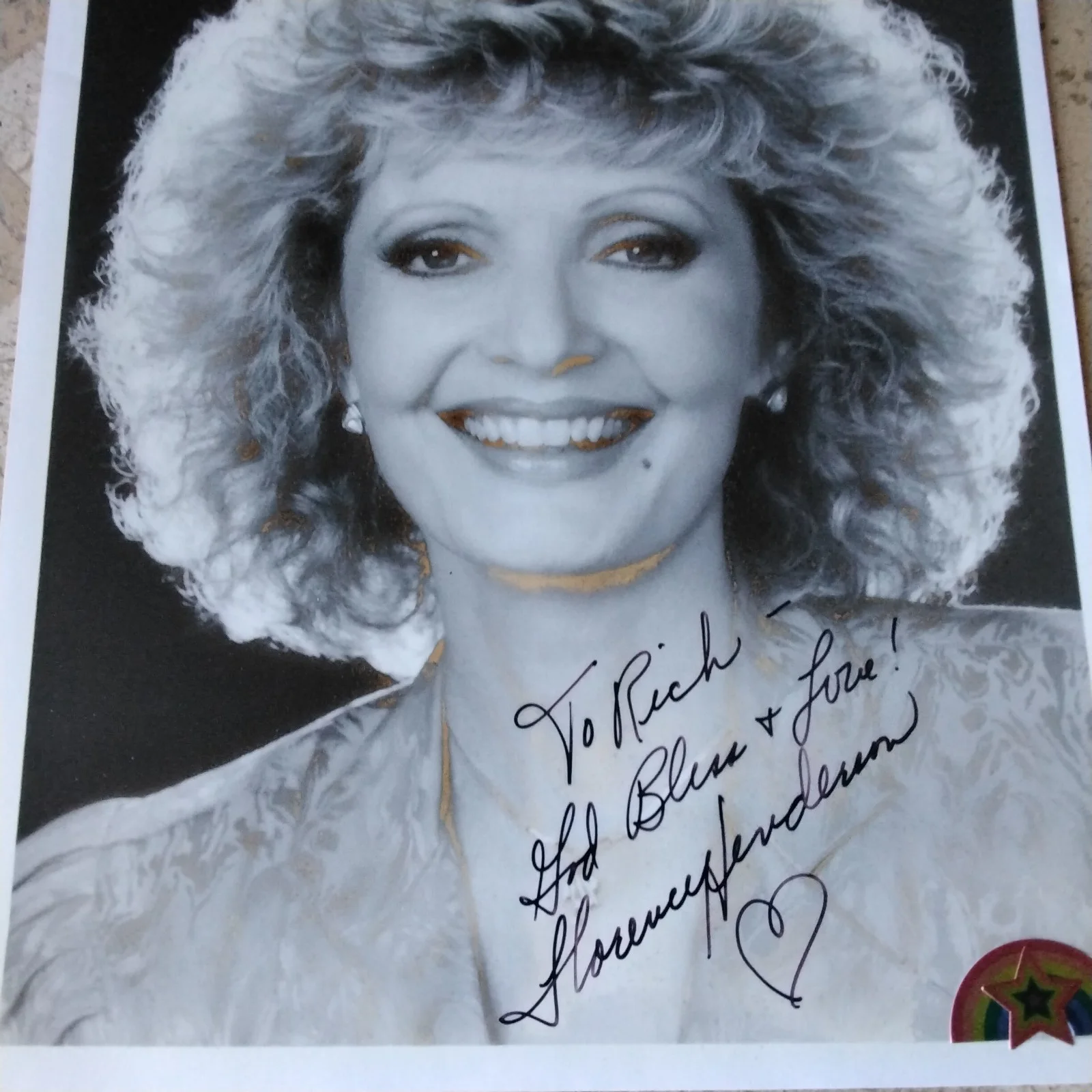 Florence Henderson SIGNED Photo 70s TV Movie Actress The Brady Brunch Love Boat, изображение 4