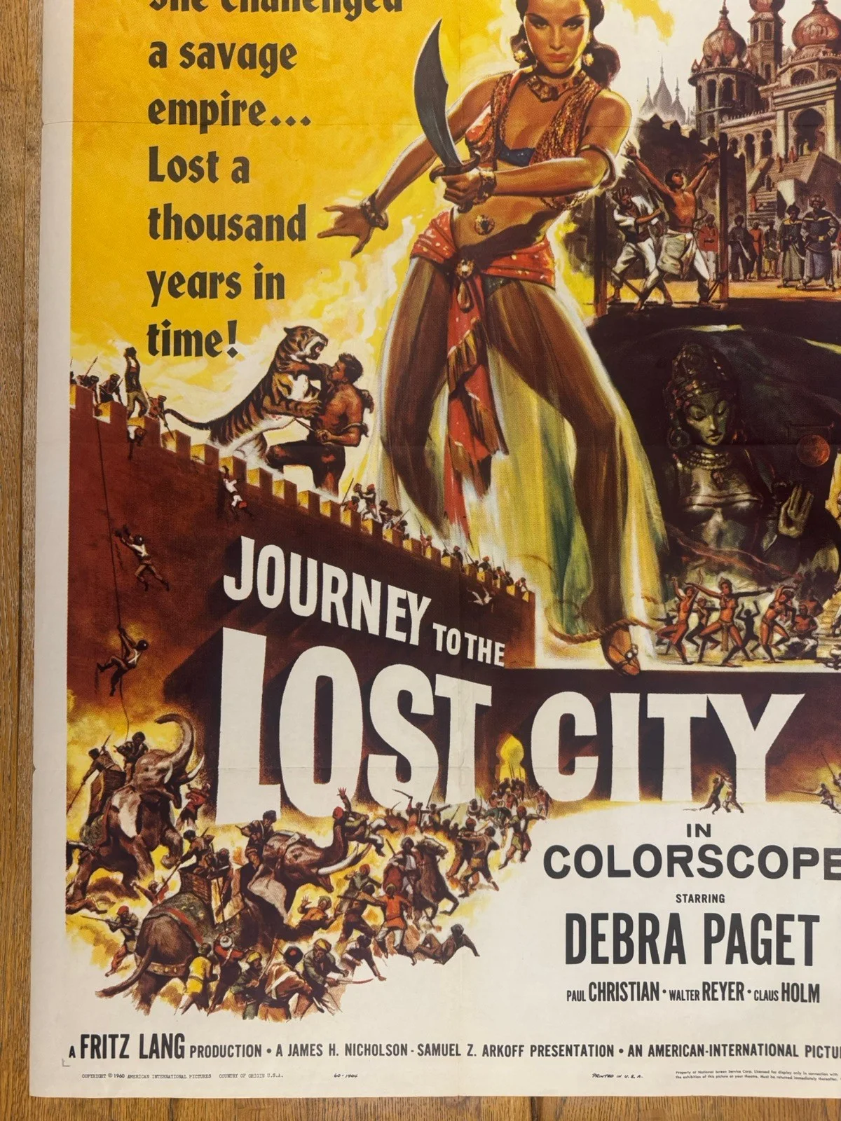 Journey To The Lost City 1960 Original 27x41" US One Sheet MoviePoster Rare, изображение 2