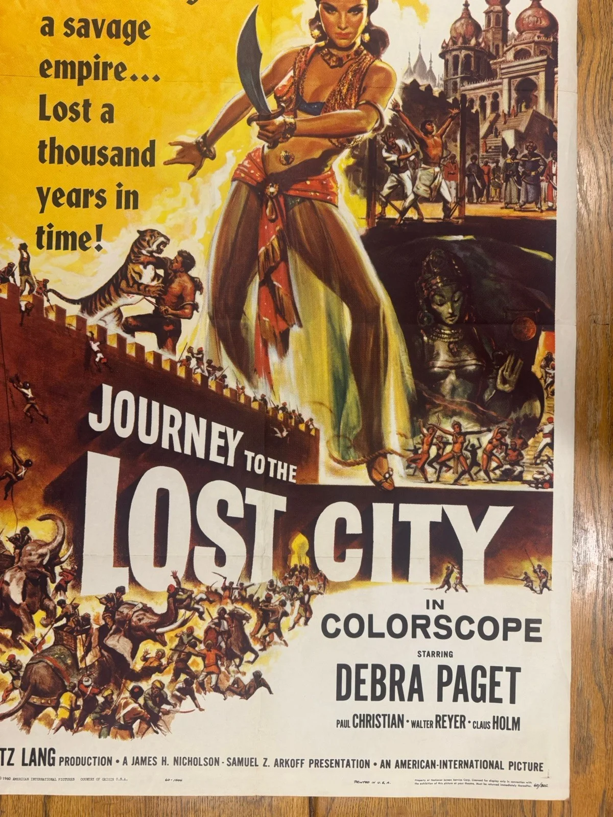 Journey To The Lost City 1960 Original 27x41" US One Sheet MoviePoster Rare, изображение 4