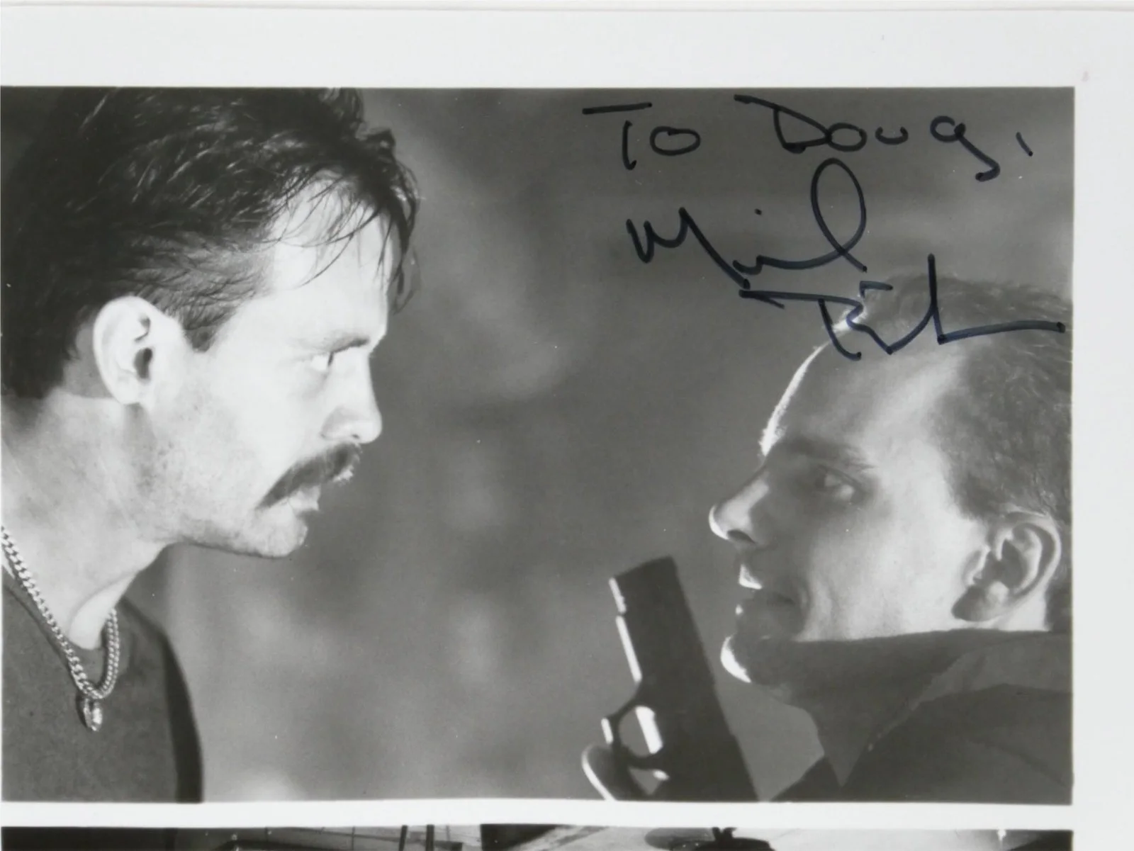 Michael Biehn — Michael Biehn Signed B&W 8x10 Photo The Abyss Autographed Personalized To Doug, изображение 2