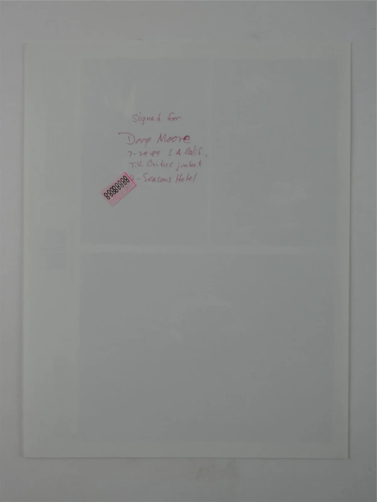 Michael Biehn — Michael Biehn Signed B&W 8x10 Photo The Abyss Autographed Personalized To Doug, изображение 3