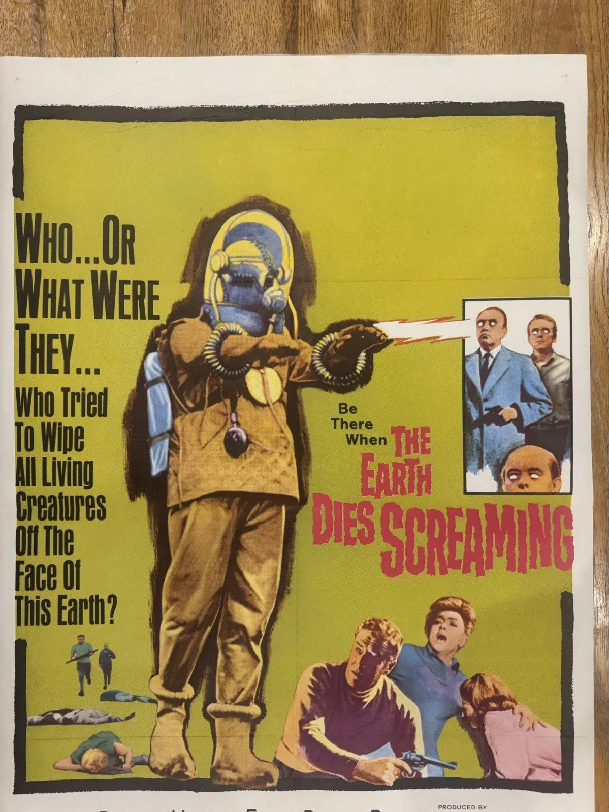 The Earth Dies Screaming 1964 Original 27x41" US One Sheet Movie Poster Rare, изображение 2