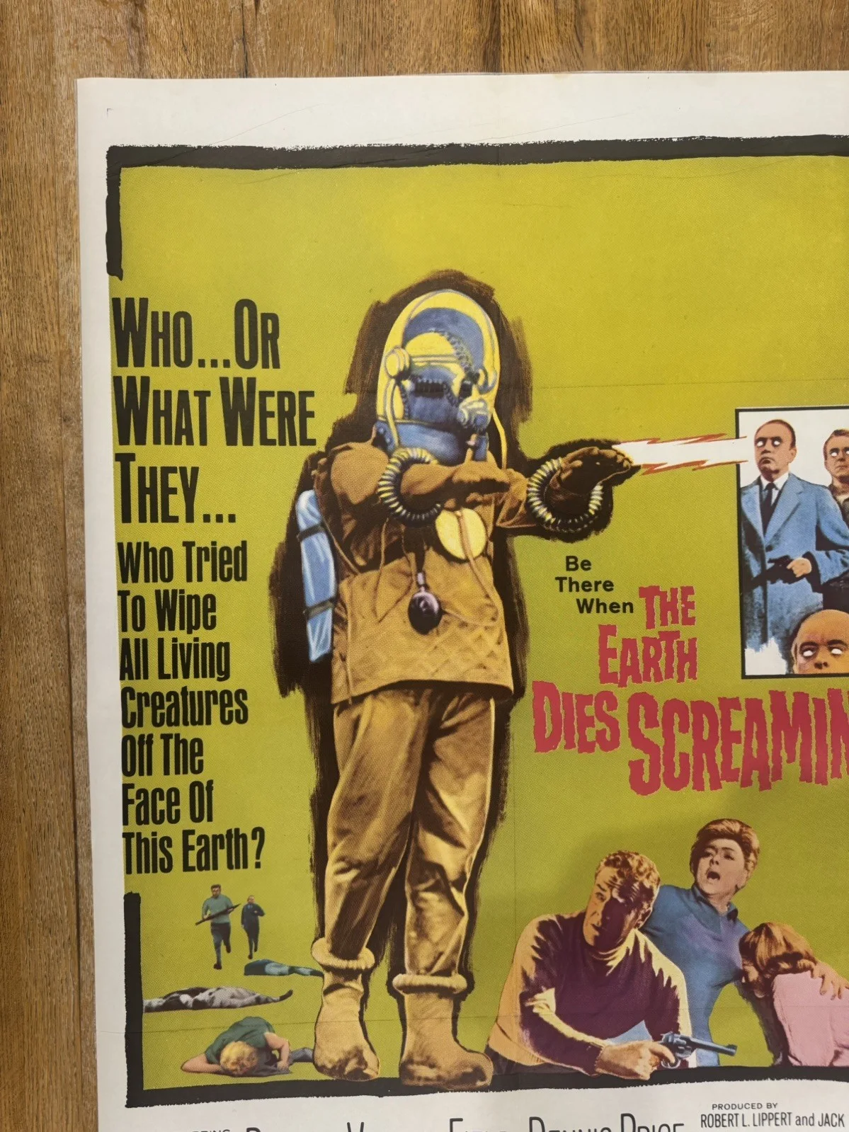 The Earth Dies Screaming 1964 Original 27x41" US One Sheet Movie Poster Rare, изображение 4