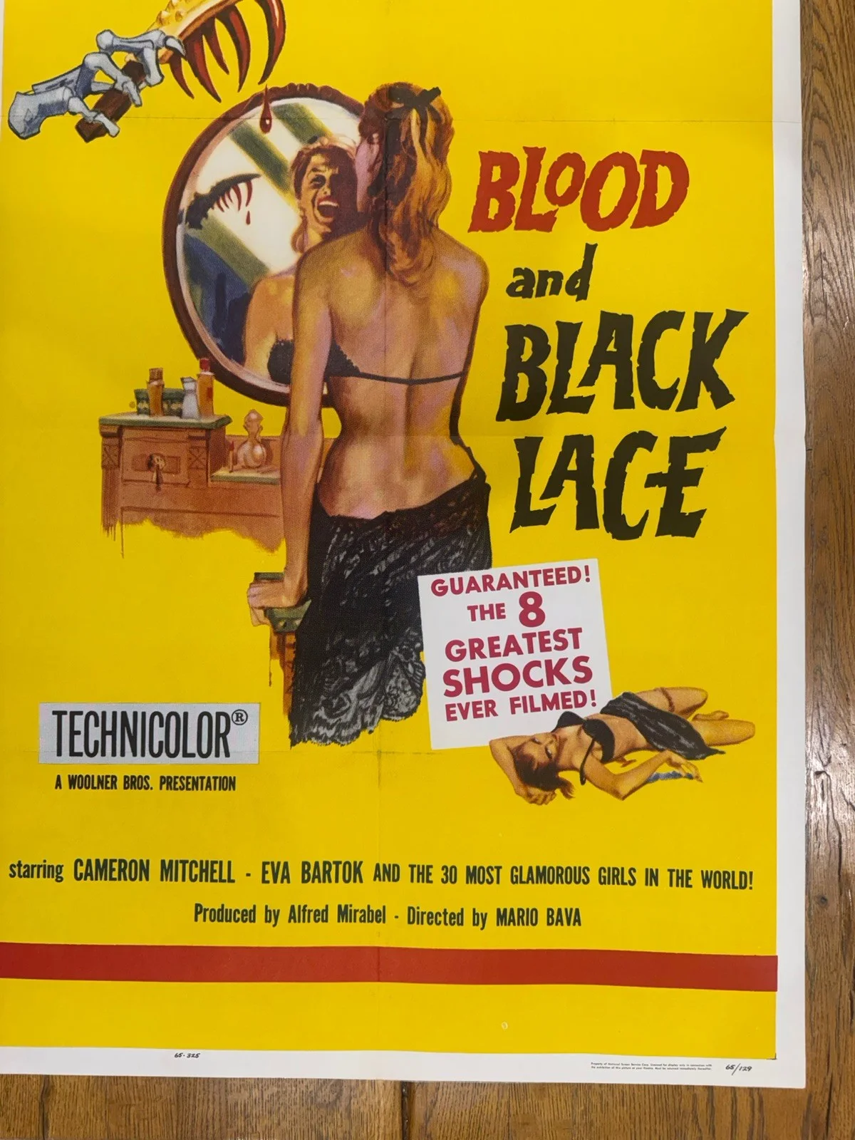 Blood And Black Lace 1965 Original 27x41" US One Sheet Movie Poster Rare, изображение 2