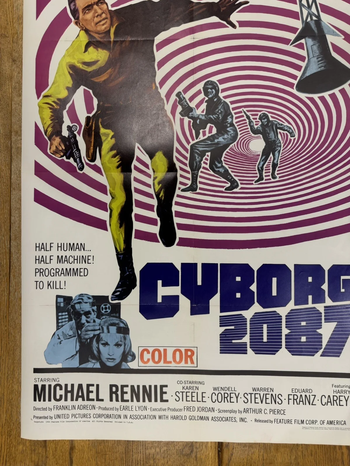 Cyborg 2087 1966 Original 27x41" US One Sheet Movie Poster, image 3
