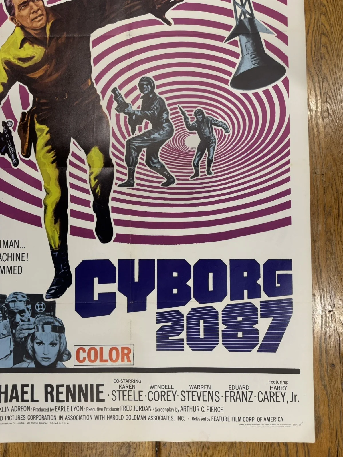 Cyborg 2087 1966 Original 27x41" US One Sheet Movie Poster, image 5