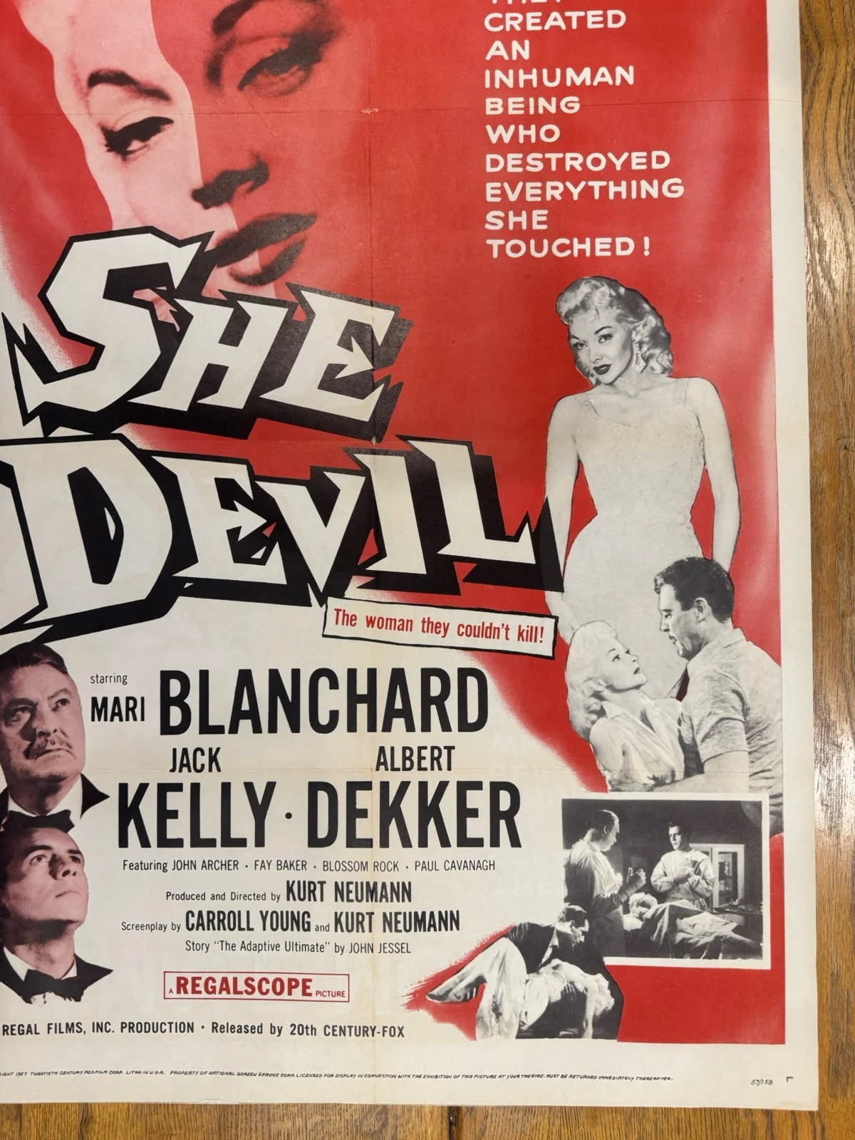 She Devil 1957 Original 27x41" US One Sheet Movie Poster, image 2