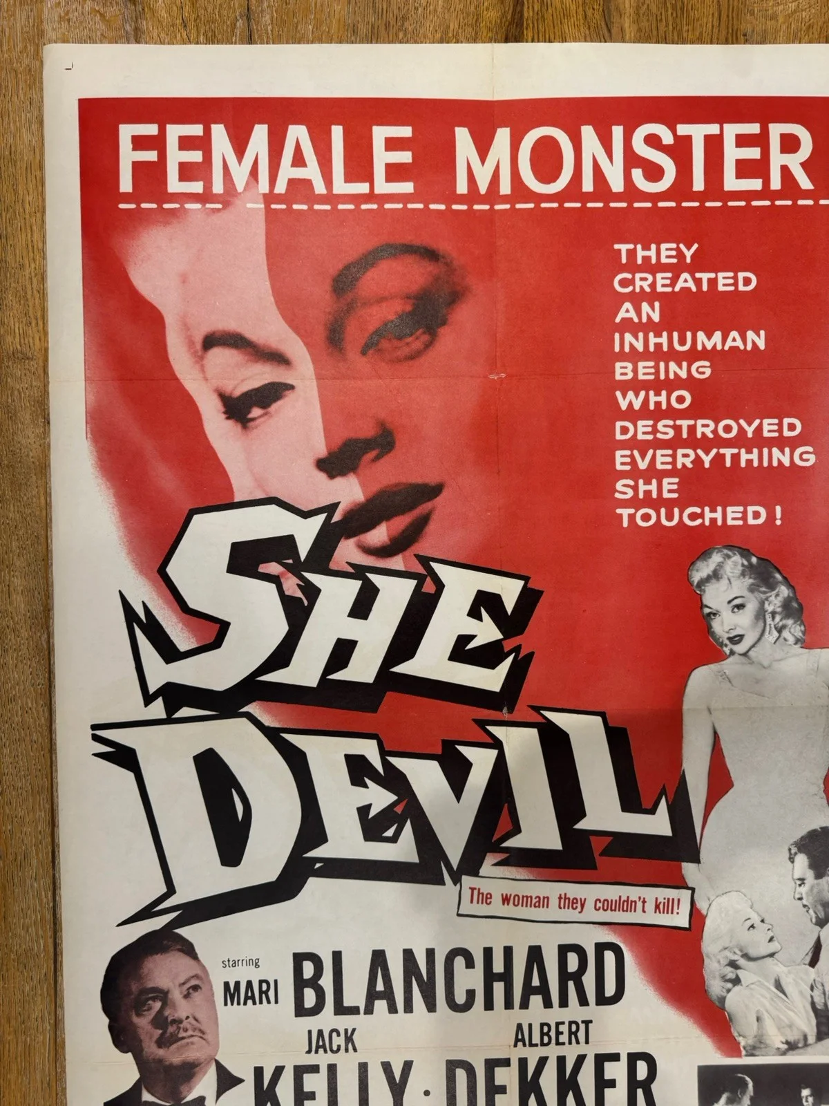 She Devil 1957 Original 27x41" US One Sheet Movie Poster, image 3