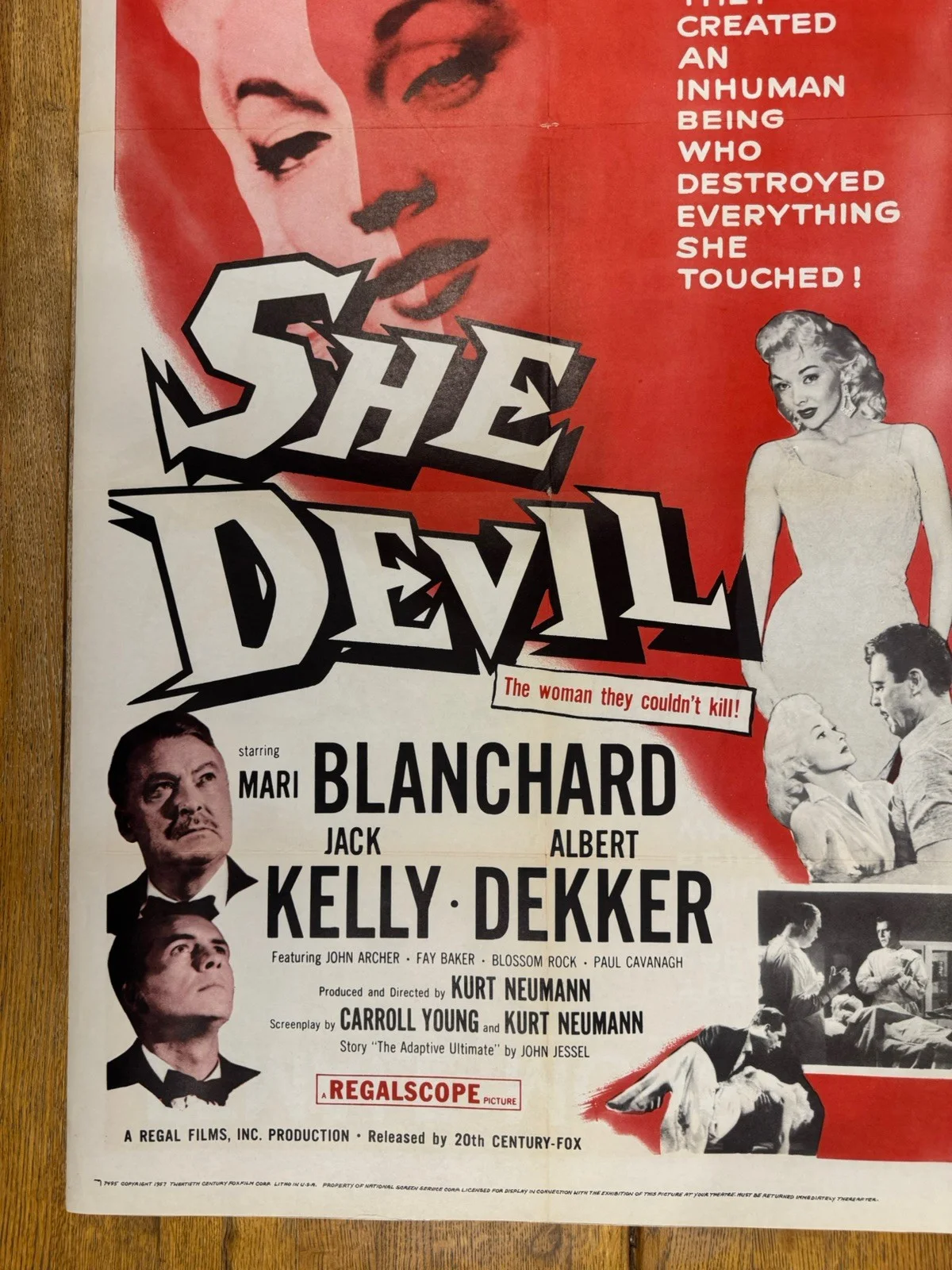 She Devil 1957 Original 27x41" US One Sheet Movie Poster, image 4