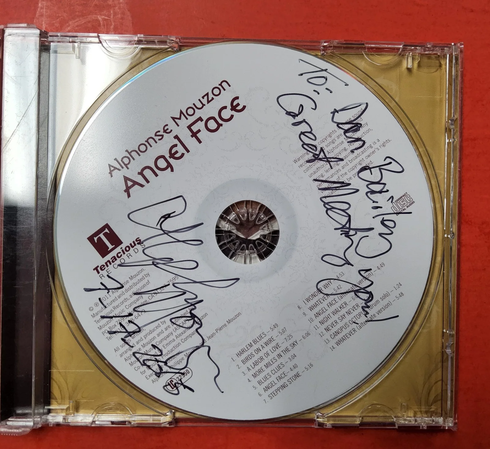 Alphone Mouzon SIGNED CD Angel Face, image 3