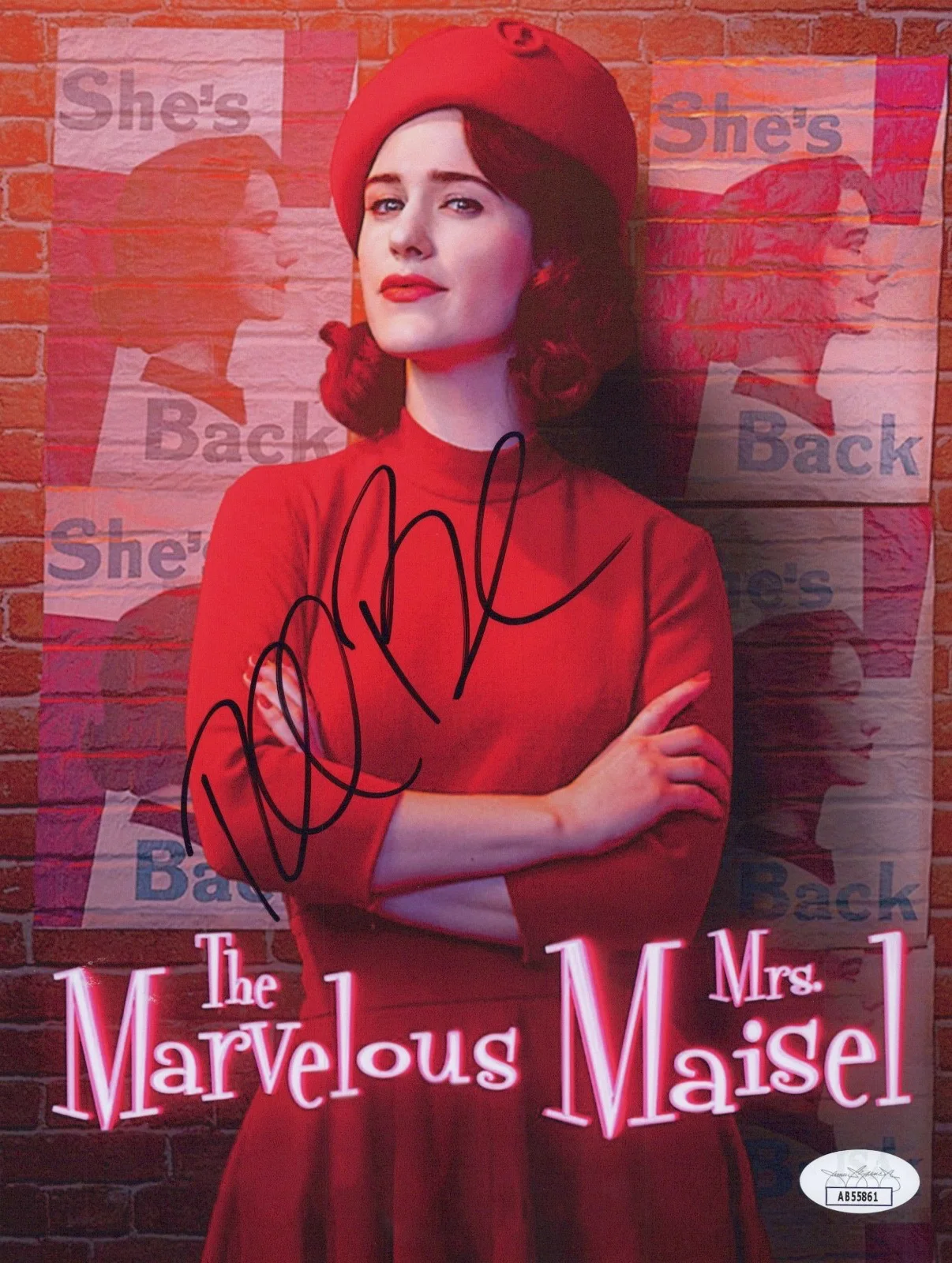 RACHEL BROSNAHAN — RACHEL BROSNAHAN Authentic signed "MARVELOUS MRS. MAISEL" 8x10 Photo (JSA COA)