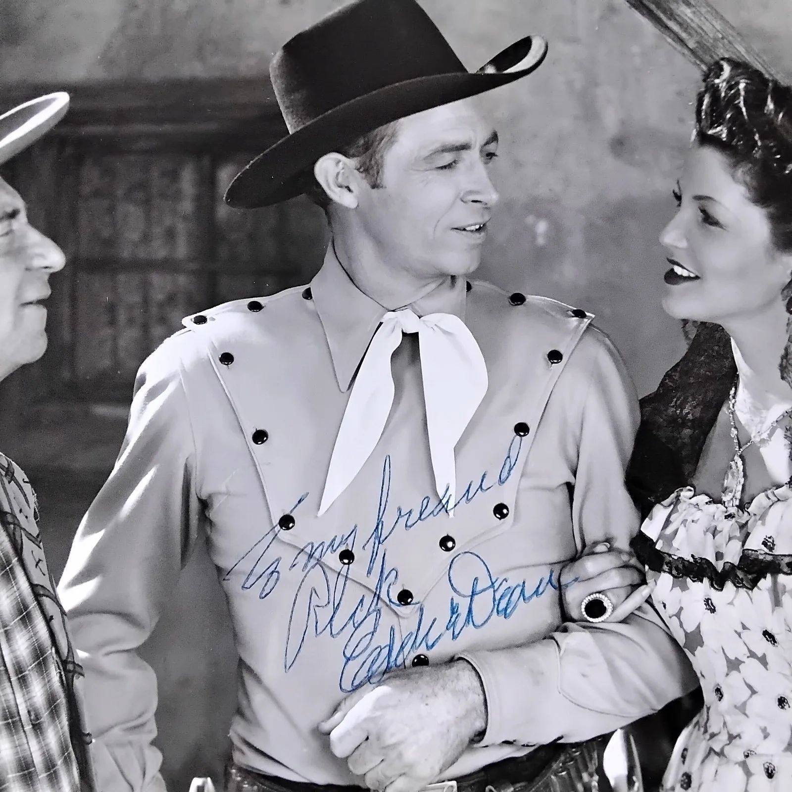 Eddie Dean SIGNED Photo 40s Movie TV Actor Singer West to Glory B Westerns Flash, изображение 3