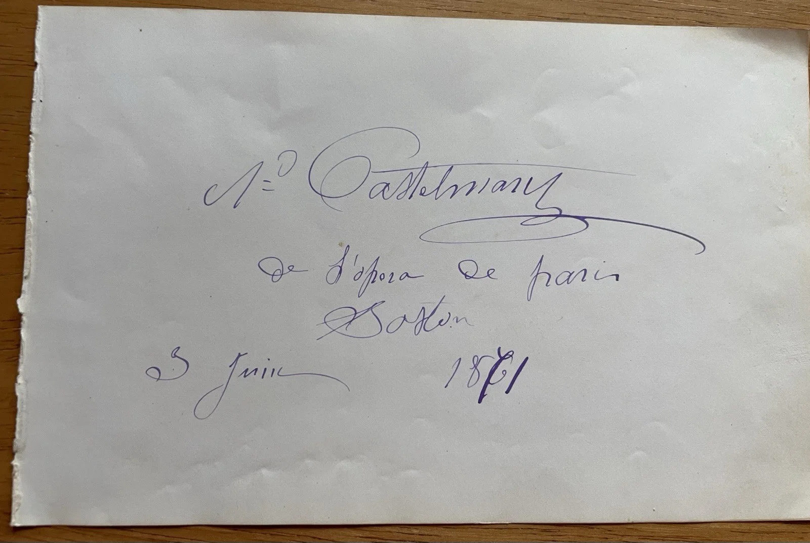 French Opera Singer Armand Castelmary Autograph, изображение 2