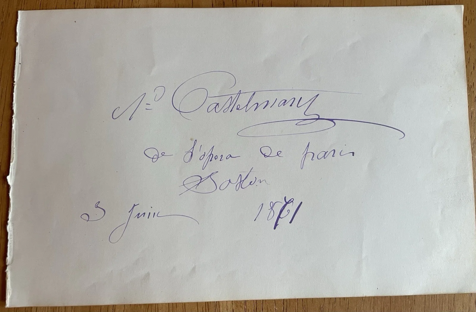 French Opera Singer Armand Castelmary Autograph, изображение 3