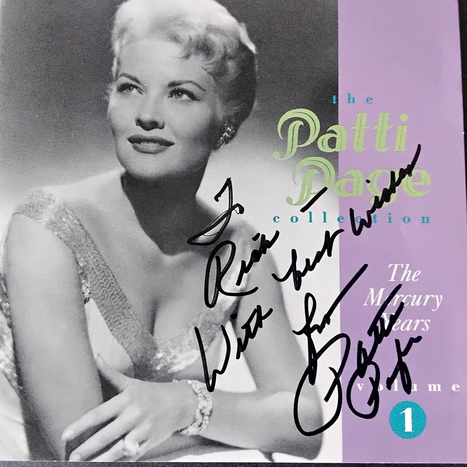 Patti Page SIGNED CD Cover Singer Old Cape Cod Doggie in Window Tennessee Waltz, изображение 3