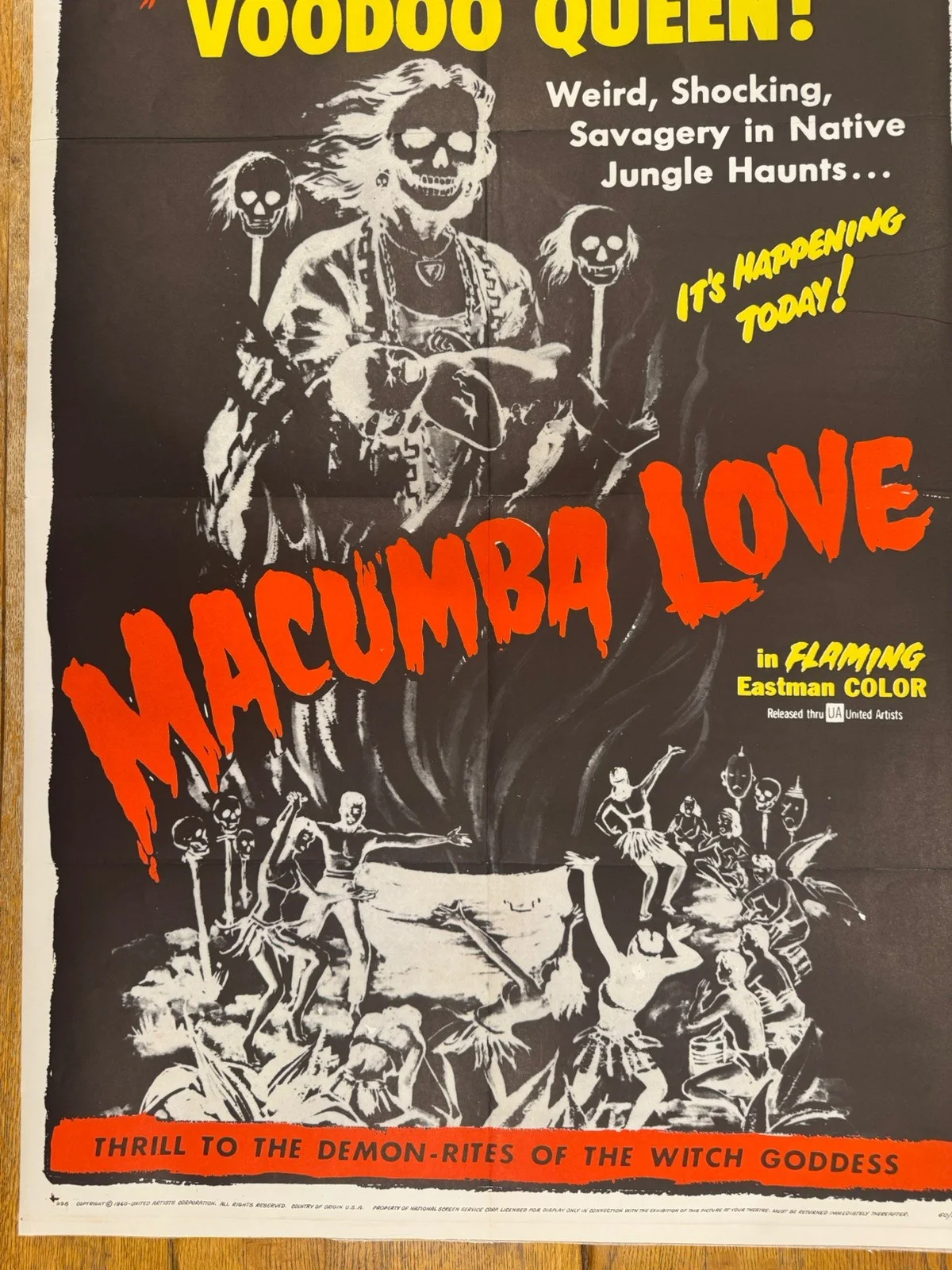 Macumba Love 1960 Original 27x41" US One Sheet Movie Poster Rare, изображение 2