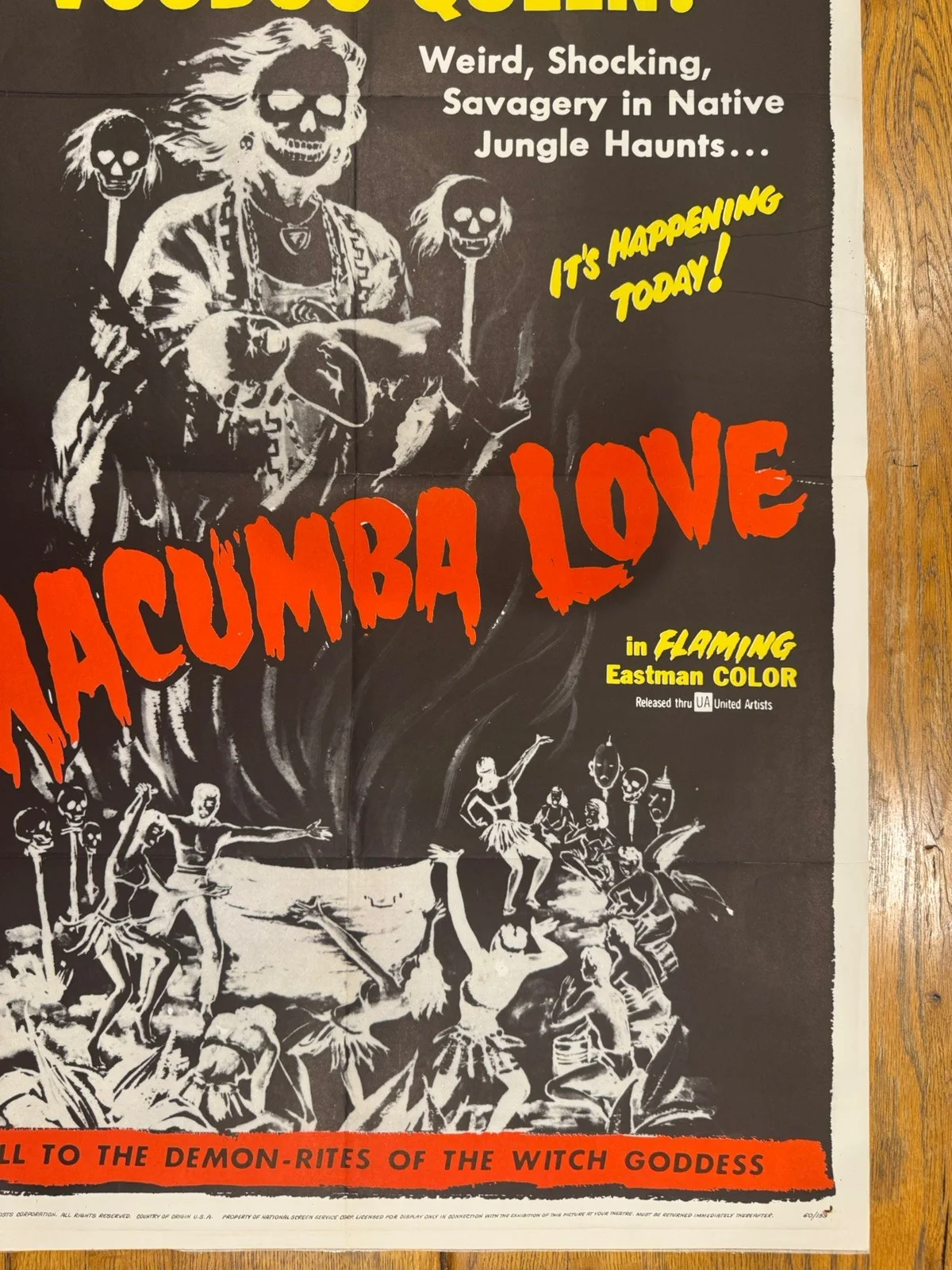 Macumba Love 1960 Original 27x41" US One Sheet Movie Poster Rare, изображение 4