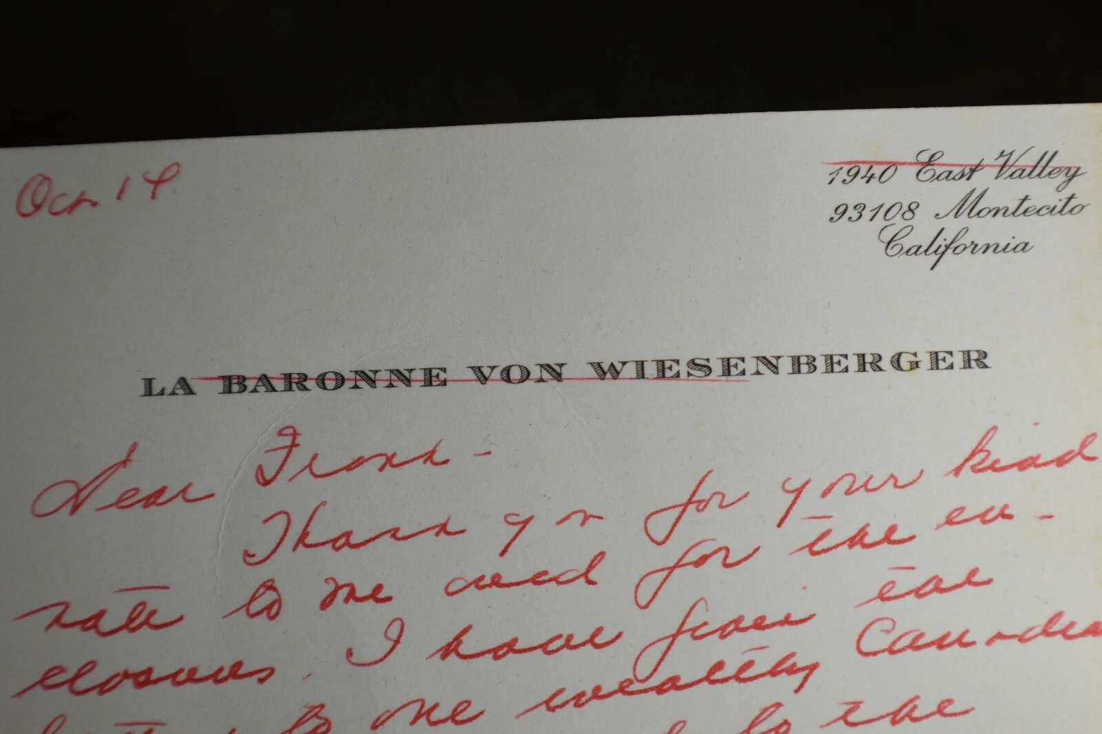*SIGNED* La Baronne 'Frances Dudley' von Wiesenberger, image 2
