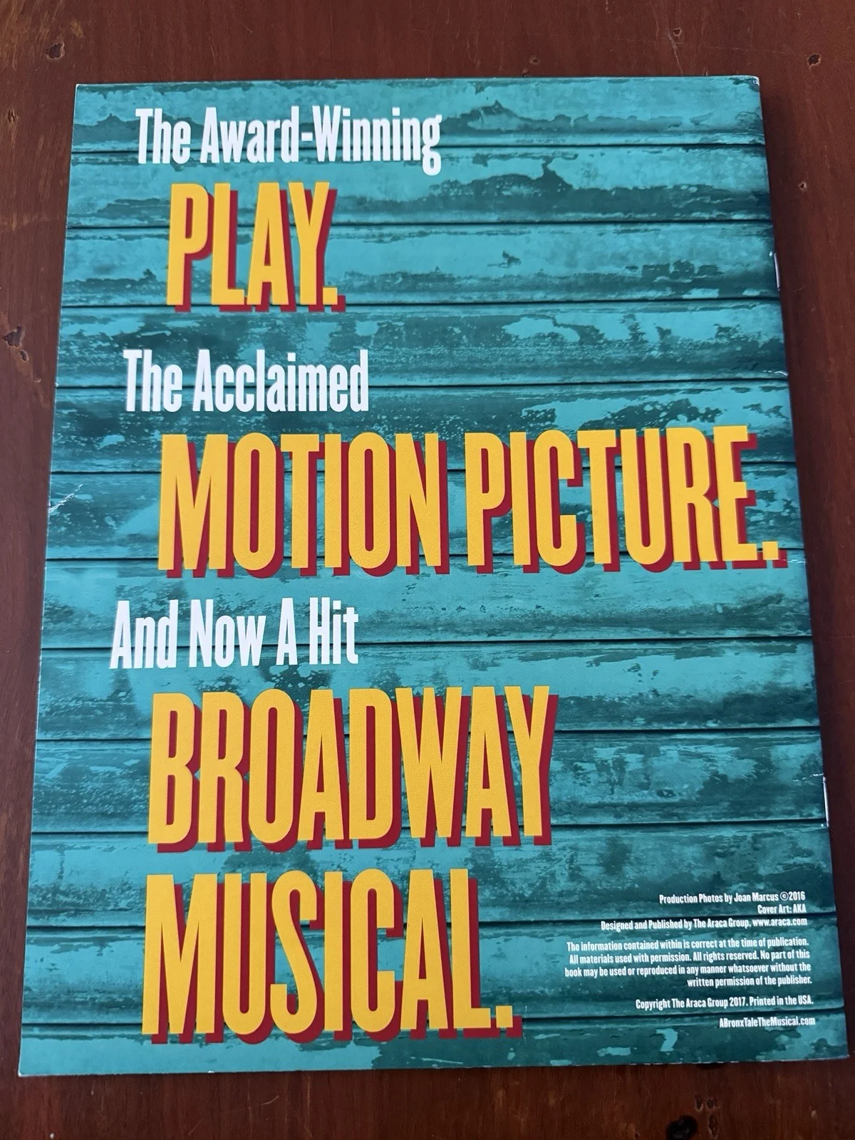 Chazz Palminteri — A Bronx Tale OBC Program Signed By OBC Chaz Palminteri Ariana DeBose, image 2