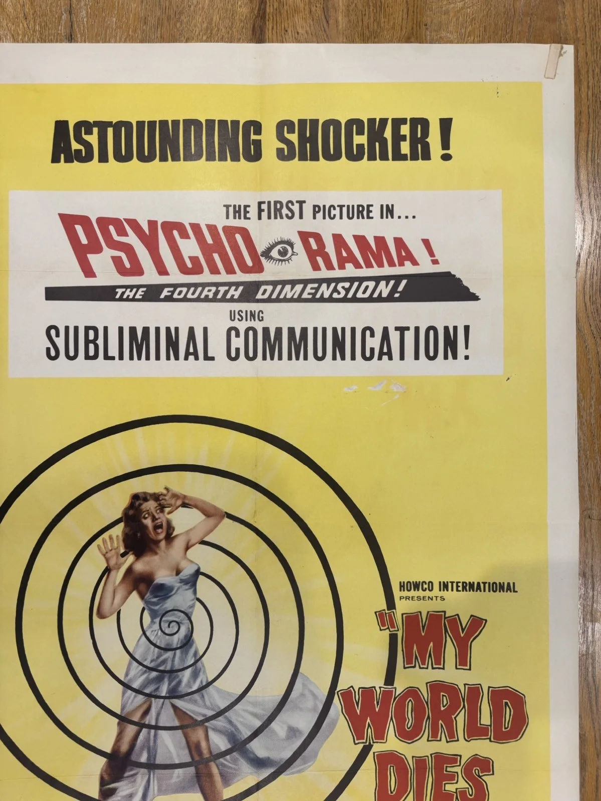 My World Dies Screaming 1958 Original 27x41" US One Sheet Movie Poster Rare, изображение 2