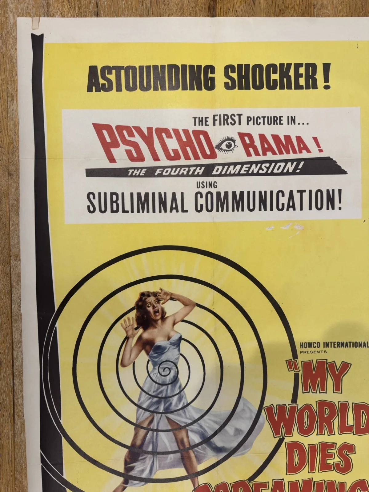 My World Dies Screaming 1958 Original 27x41" US One Sheet Movie Poster Rare, изображение 5