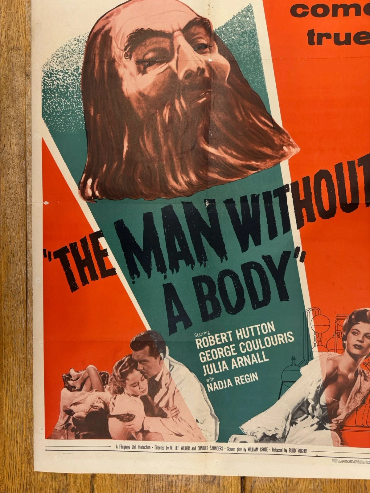 The Man Without A Body 1957 Original 27x41" US One Sheet Movie Poster Rare, изображение 4