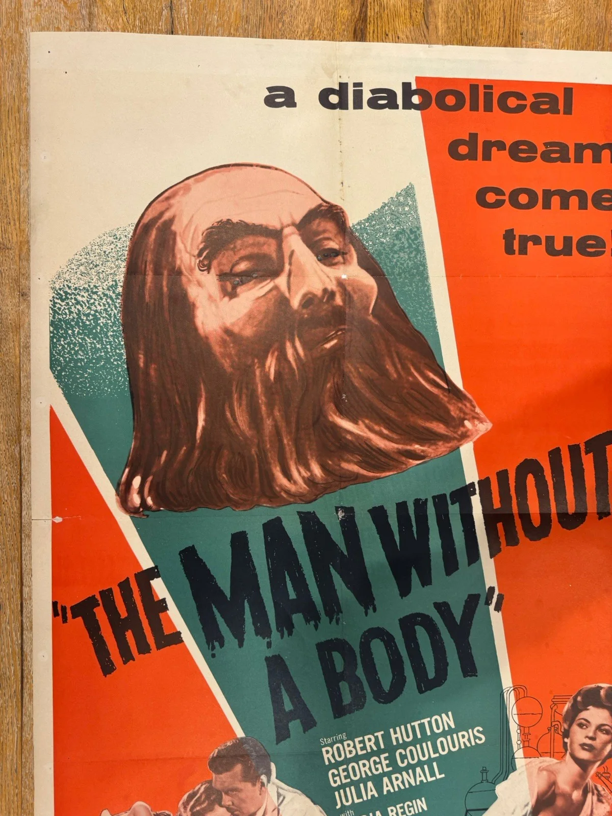 The Man Without A Body 1957 Original 27x41" US One Sheet Movie Poster Rare, изображение 5