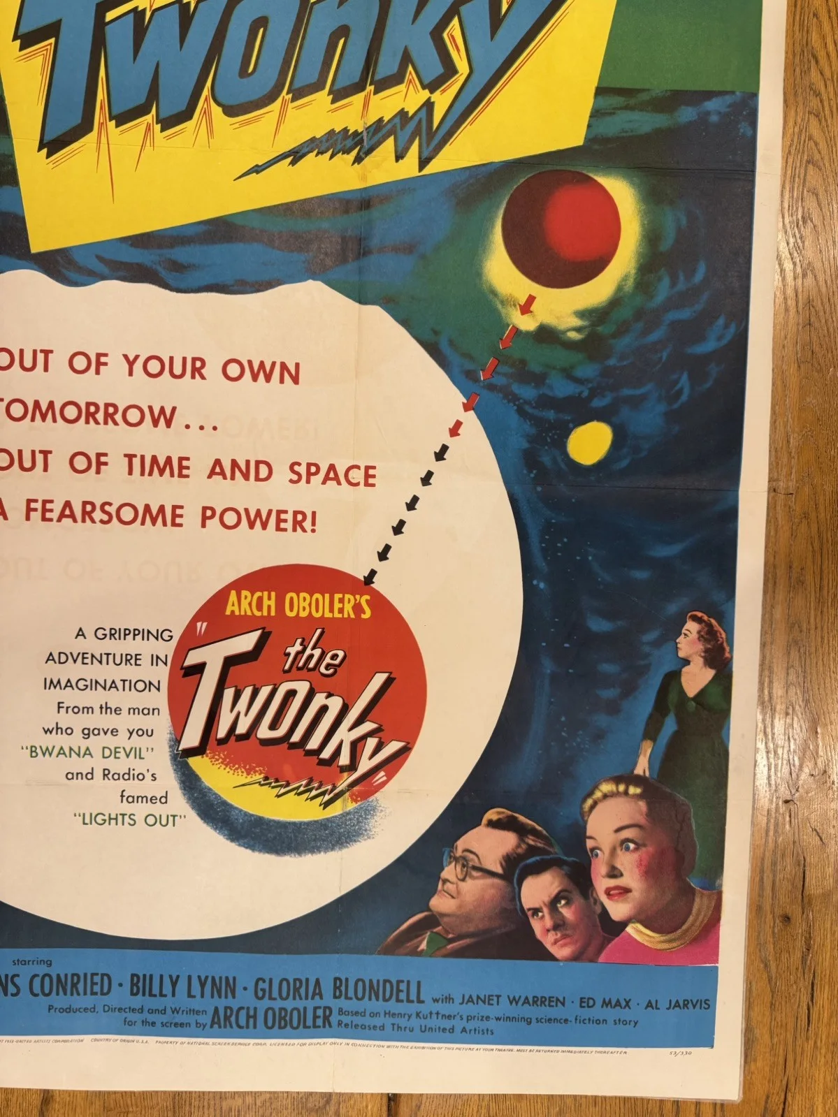 Twonky 1953 Original 27x41" US One Sheet Movie Poster Rare, image 3