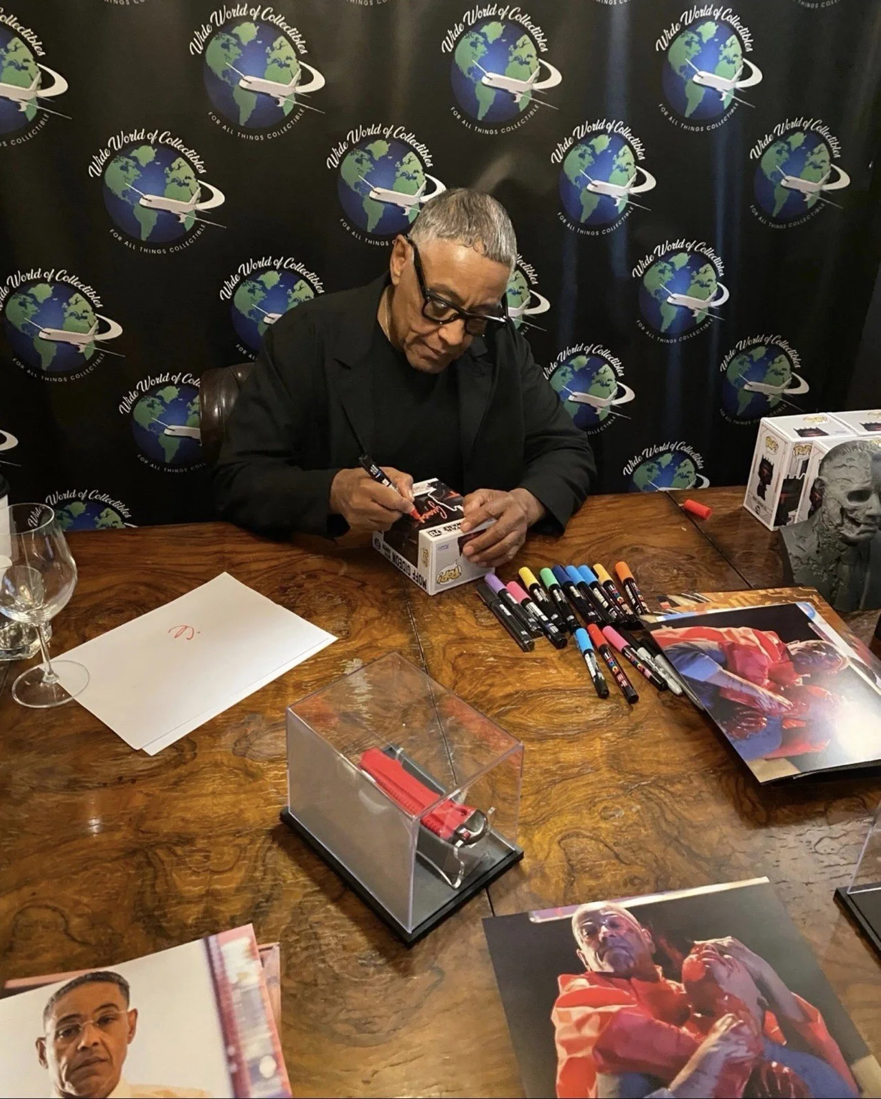 Giancarlo Esposito sighed Collectors Piece with Blue Meth Crystals WWOC COA, image 3