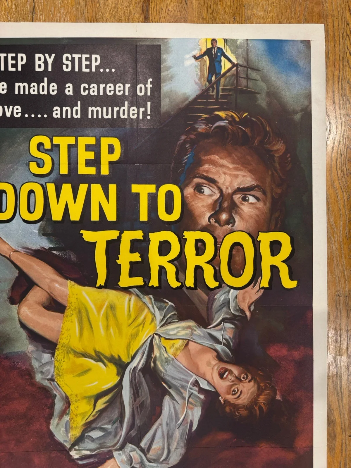 Step Down To Terror 1958 Original 27x41" US One Sheet Movie Poster, изображение 4