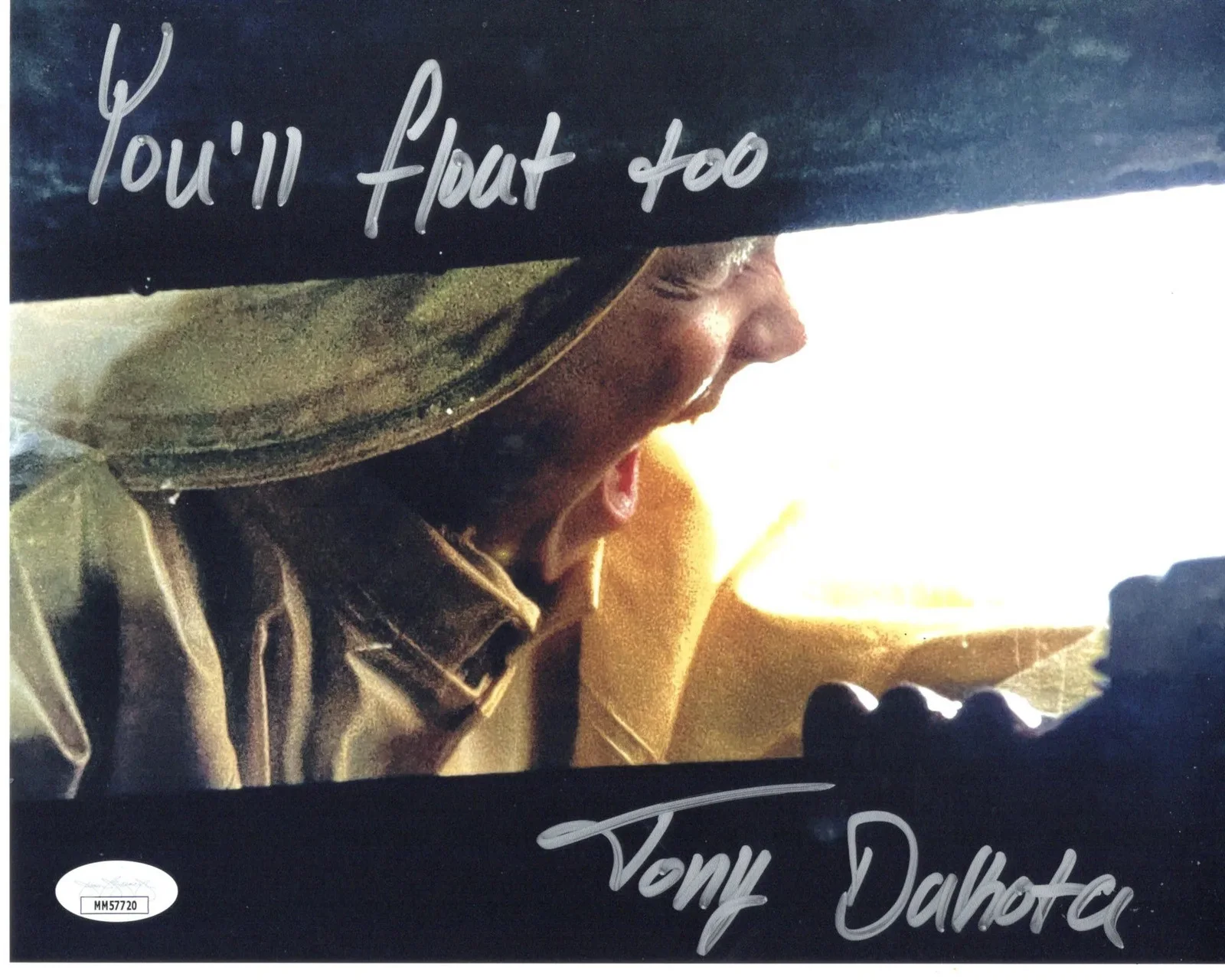 Tony Dakota — Tony Dakota signed 8x10 Photo Georgie Denbrough IT JSA Authentication