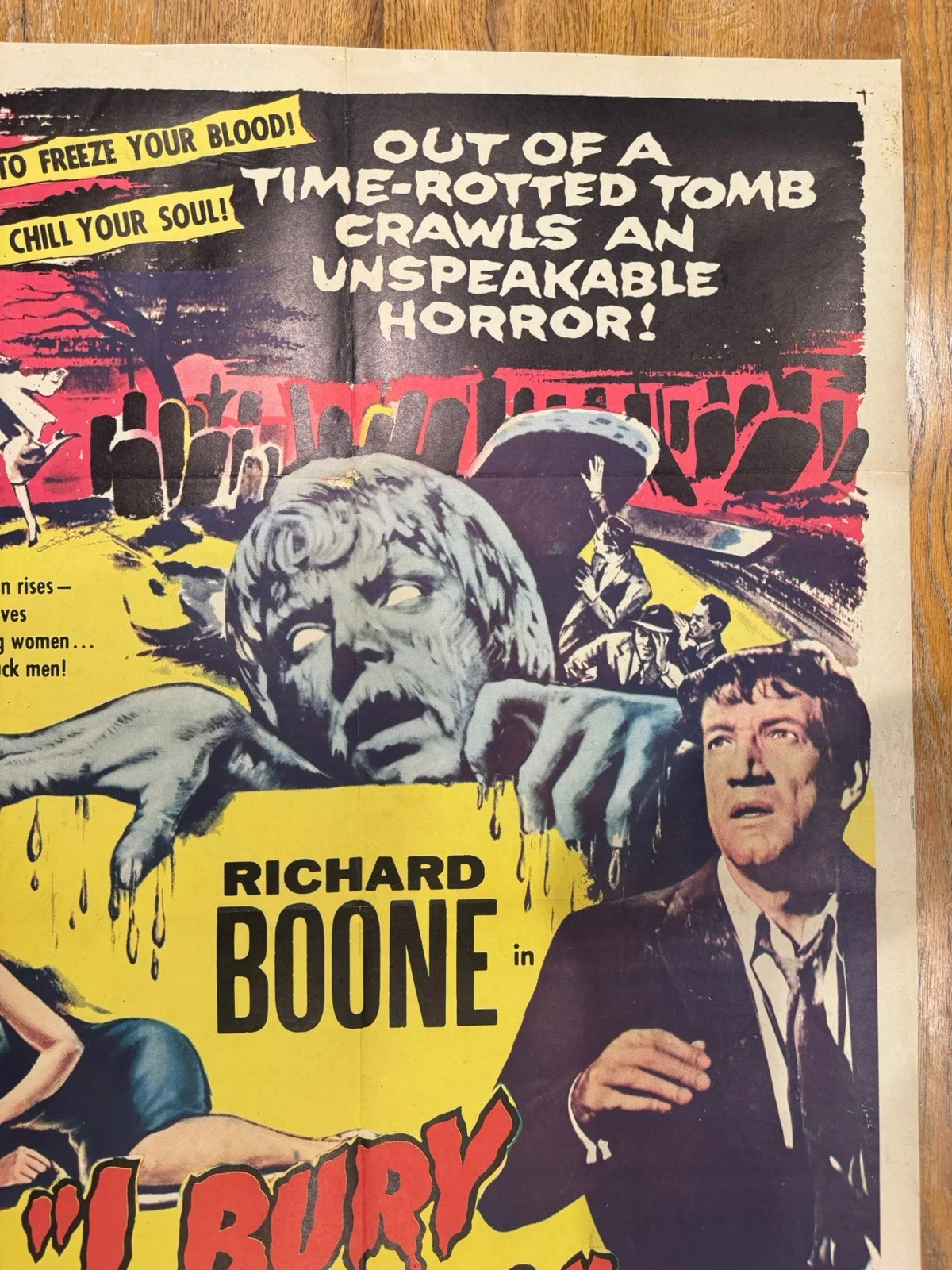 I Bury The Living 1958 Original 27x41" US One Sheet Movie Poster, изображение 5