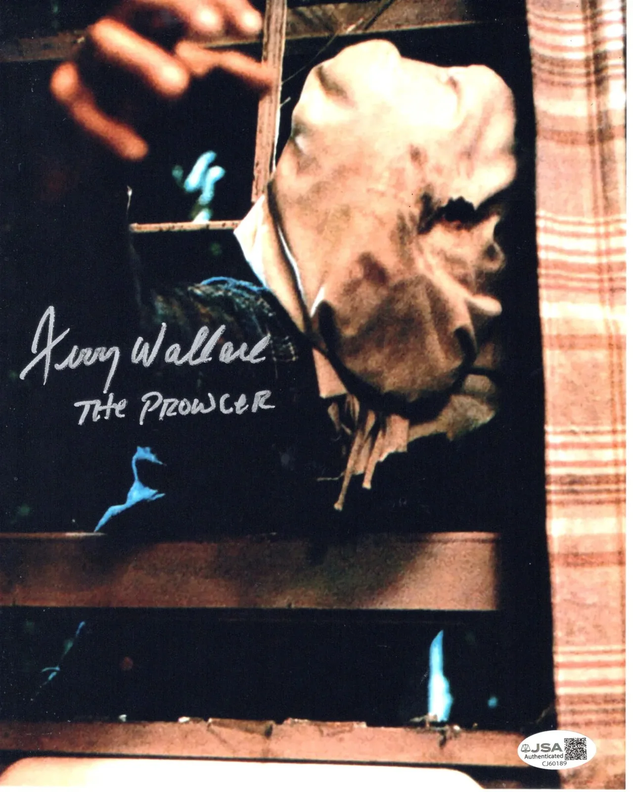 Jerry Wallace — Jerry Wallace signed 8x10 Photo The Prowler - Jason Voorhees JSA Authentication