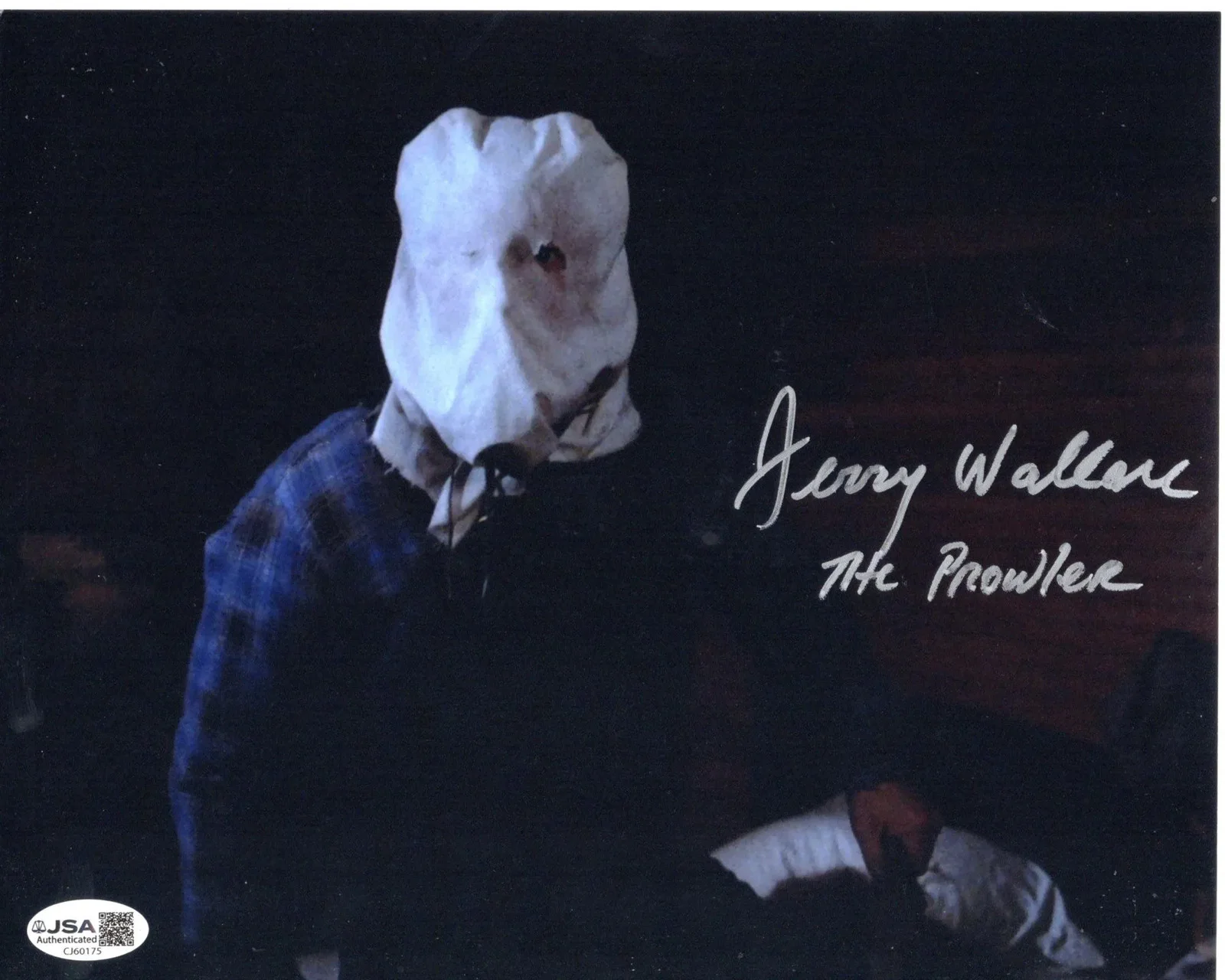 Jerry Wallace — Jerry Wallace signed 8x10 Photo The Prowler Jason Voorhees Friday the 13th 2 JSA