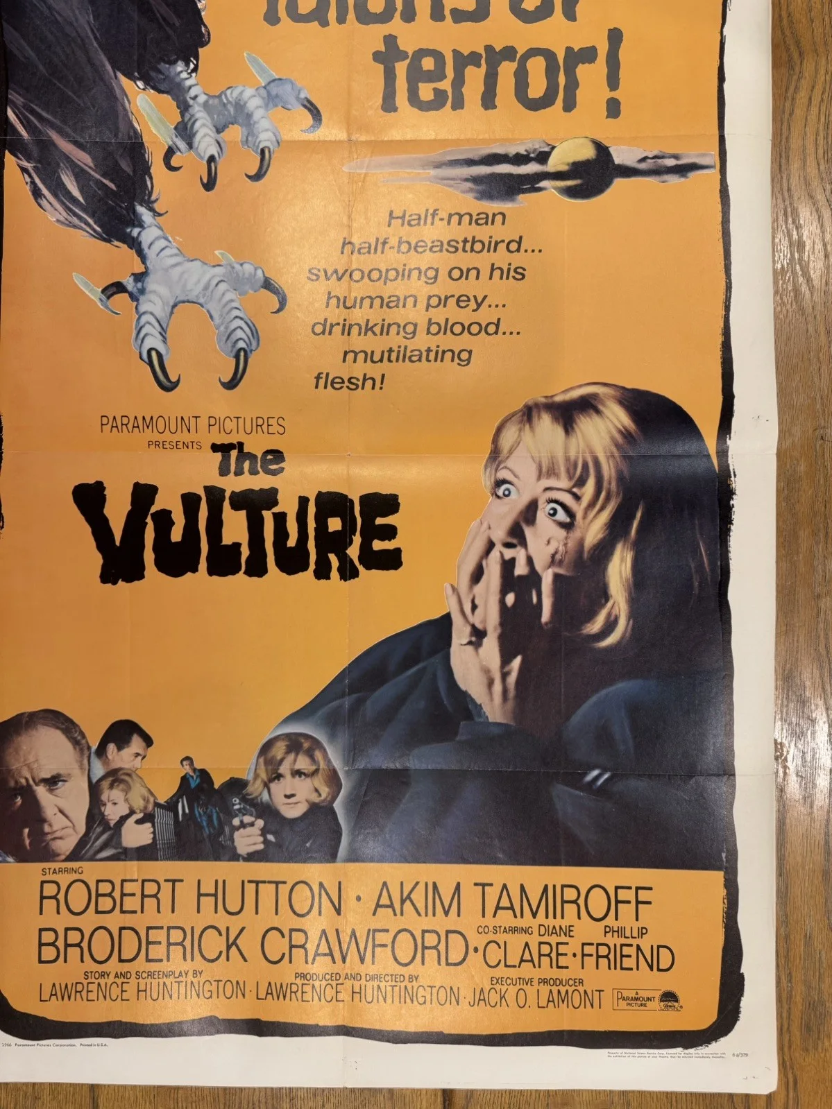 The Vulture 1966 27x41" US One Sheet Movie Poster, image 2