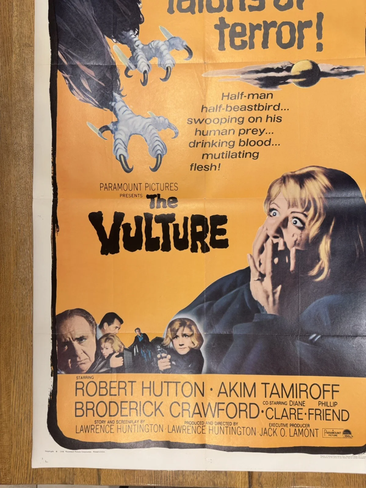 The Vulture 1966 27x41" US One Sheet Movie Poster, image 5