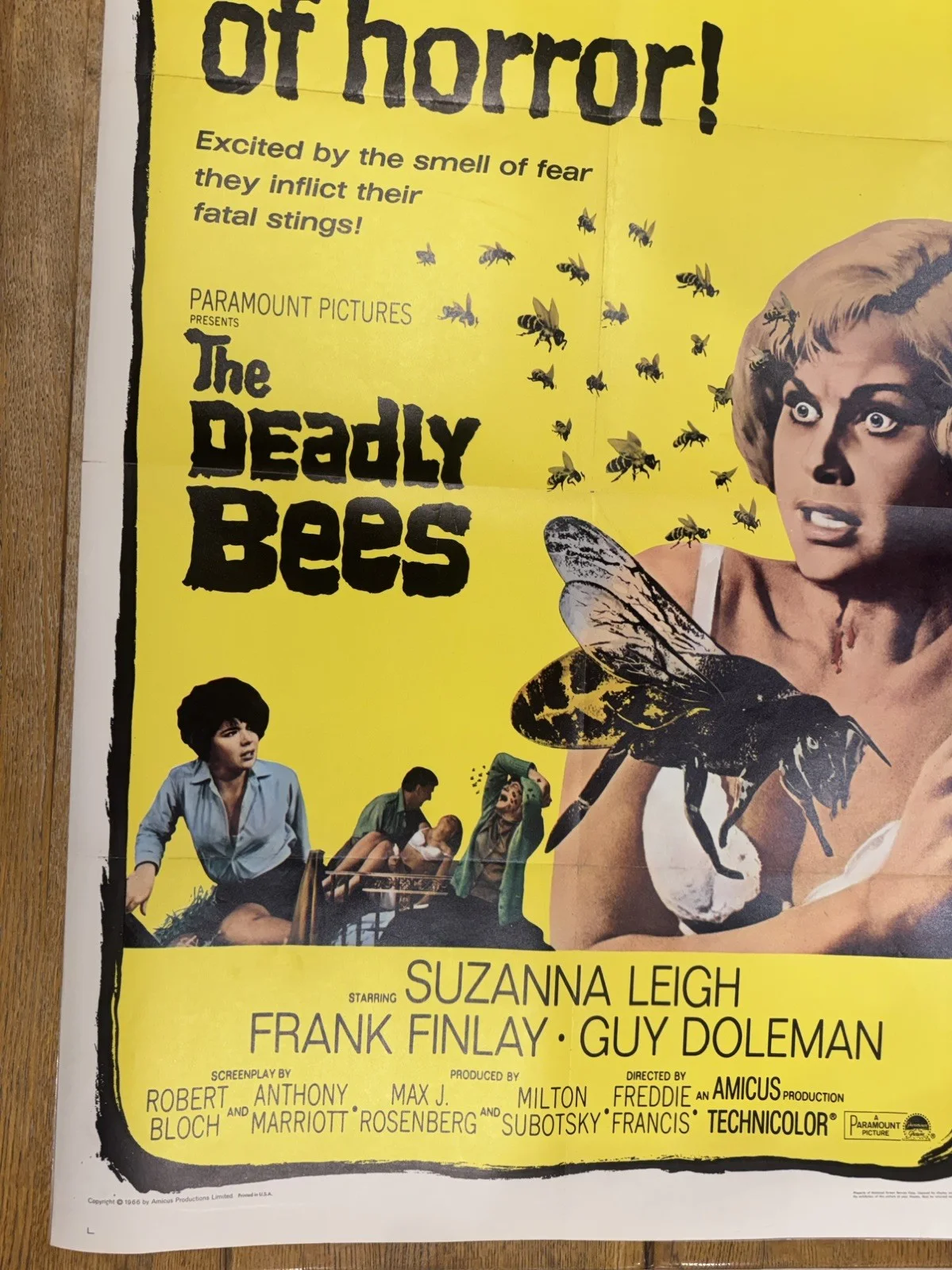 The Deadly Bees 1966 Original 27x41" US One Sheet Movie Poster, image 2