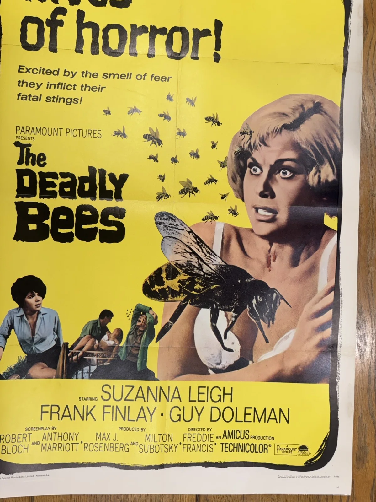 The Deadly Bees 1966 Original 27x41" US One Sheet Movie Poster, image 4