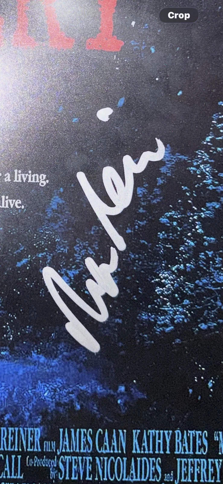 Rob Reiner — Rob Reiner Signed 12 X 18 Misery Movie Poster Image James Caan Kathy Bates, image 2