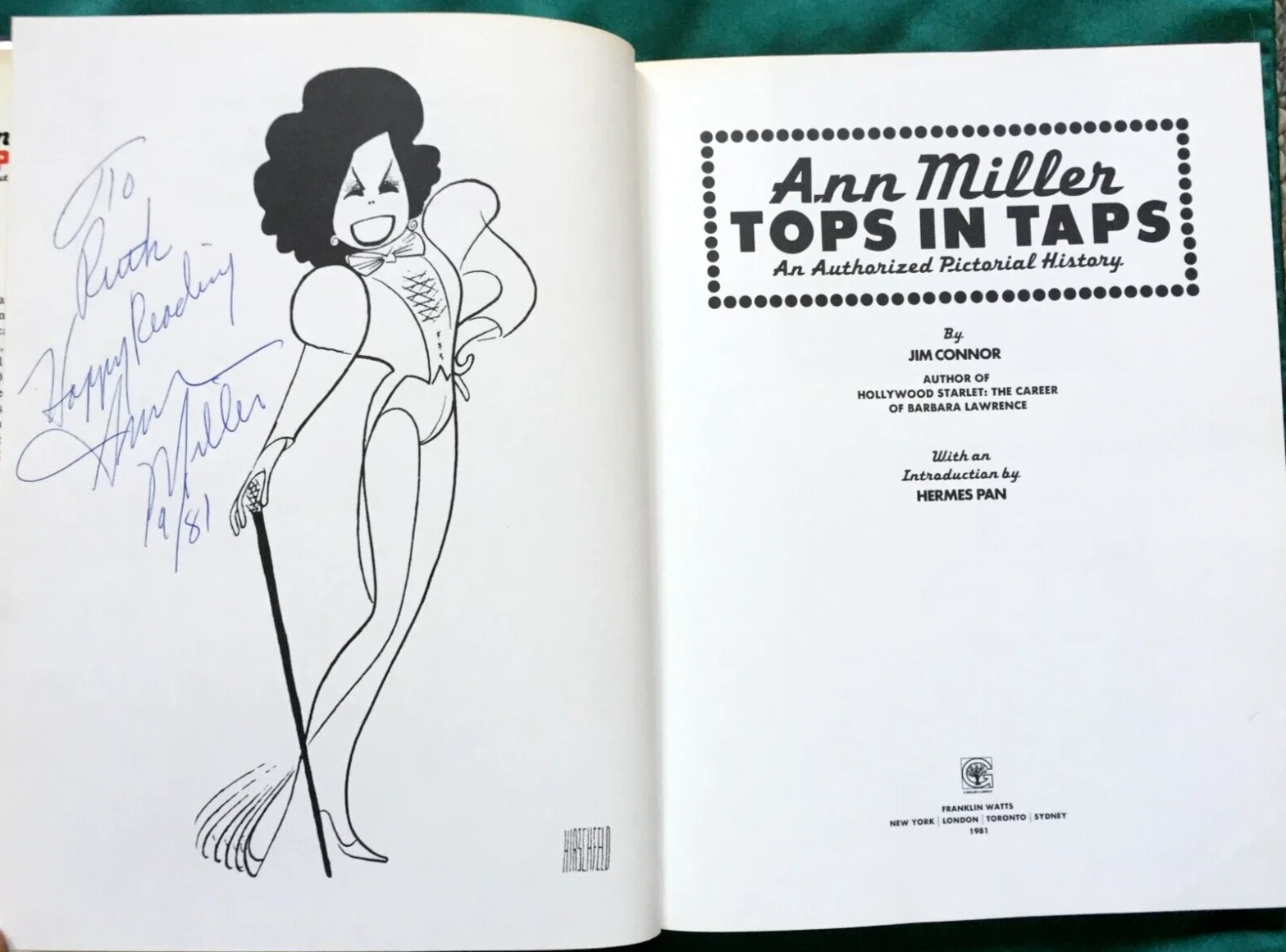 ANN MILLER - Signed Hardcover 1st - TOPS IN TAPS - Hollywood Actress, Dancer, изображение 2