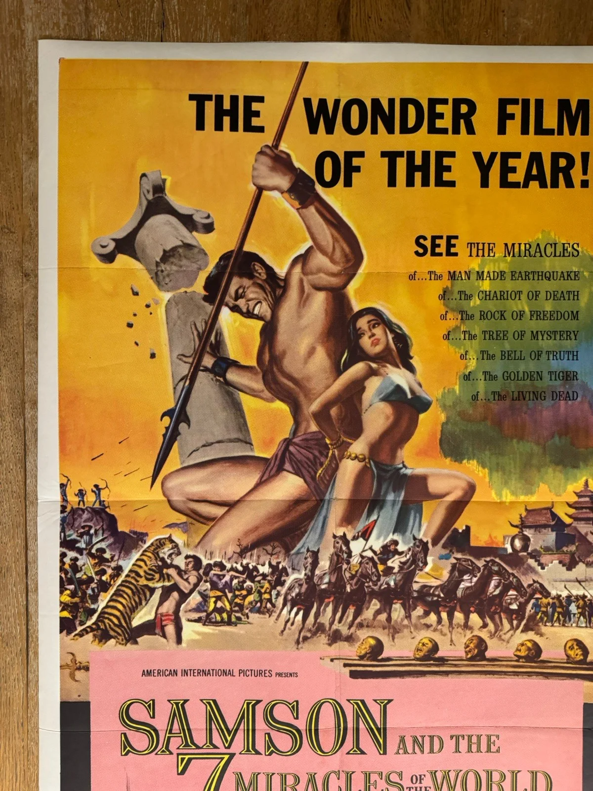 Samson and the seven miracles of the world 1962 27x41" US One Sheet Movie Poster, изображение 5