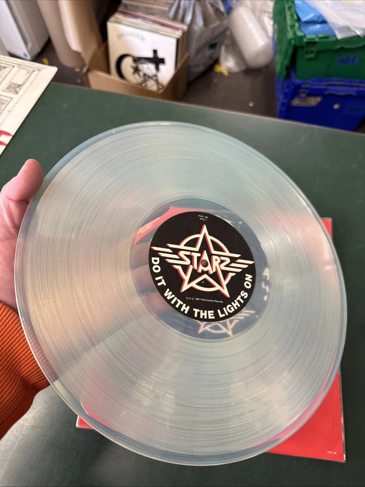 STARZ Vinyl album Do It With The Lights On 1987 clear vinyl, image 2