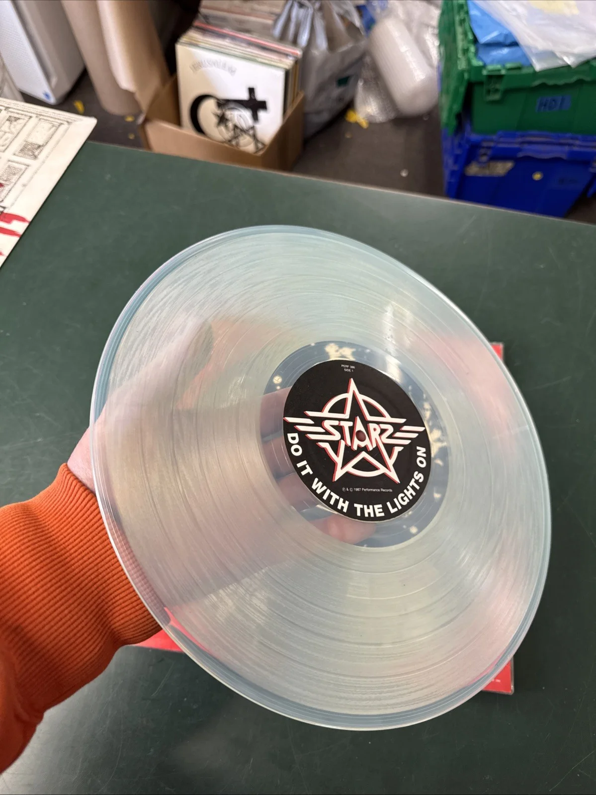 STARZ Vinyl album Do It With The Lights On 1987 clear vinyl, image 3