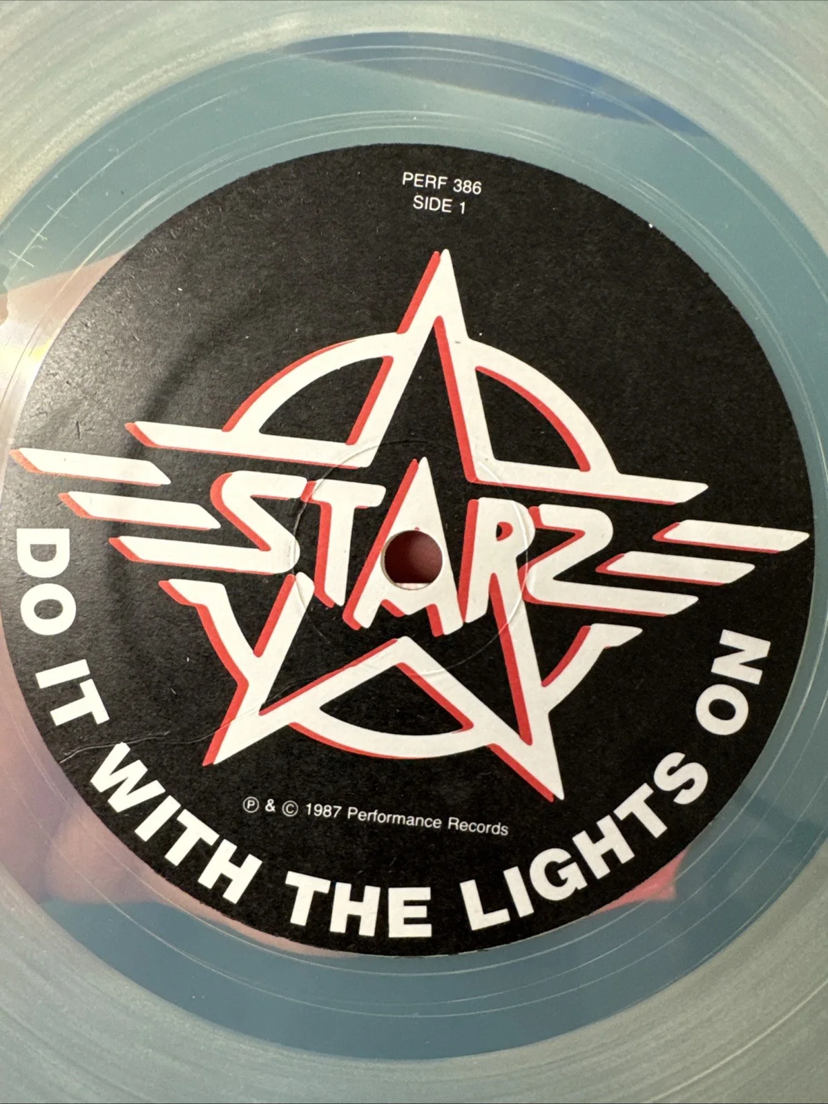 STARZ Vinyl album Do It With The Lights On 1987 clear vinyl, image 4