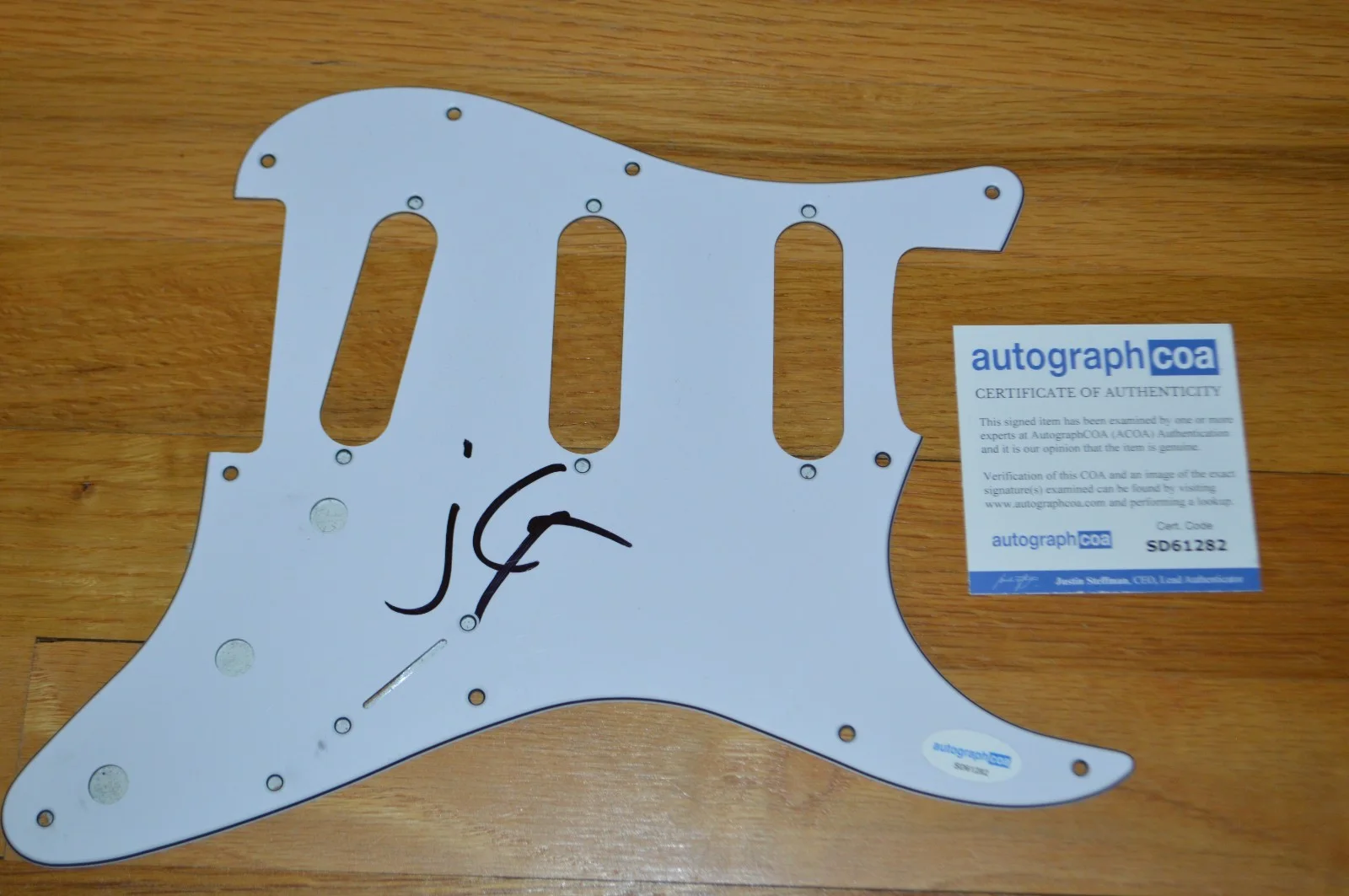 Lumineers Jeremiah Fraites Autographed Electric Guitar Pickguard ~ AUTOGRAPH COA, изображение 5