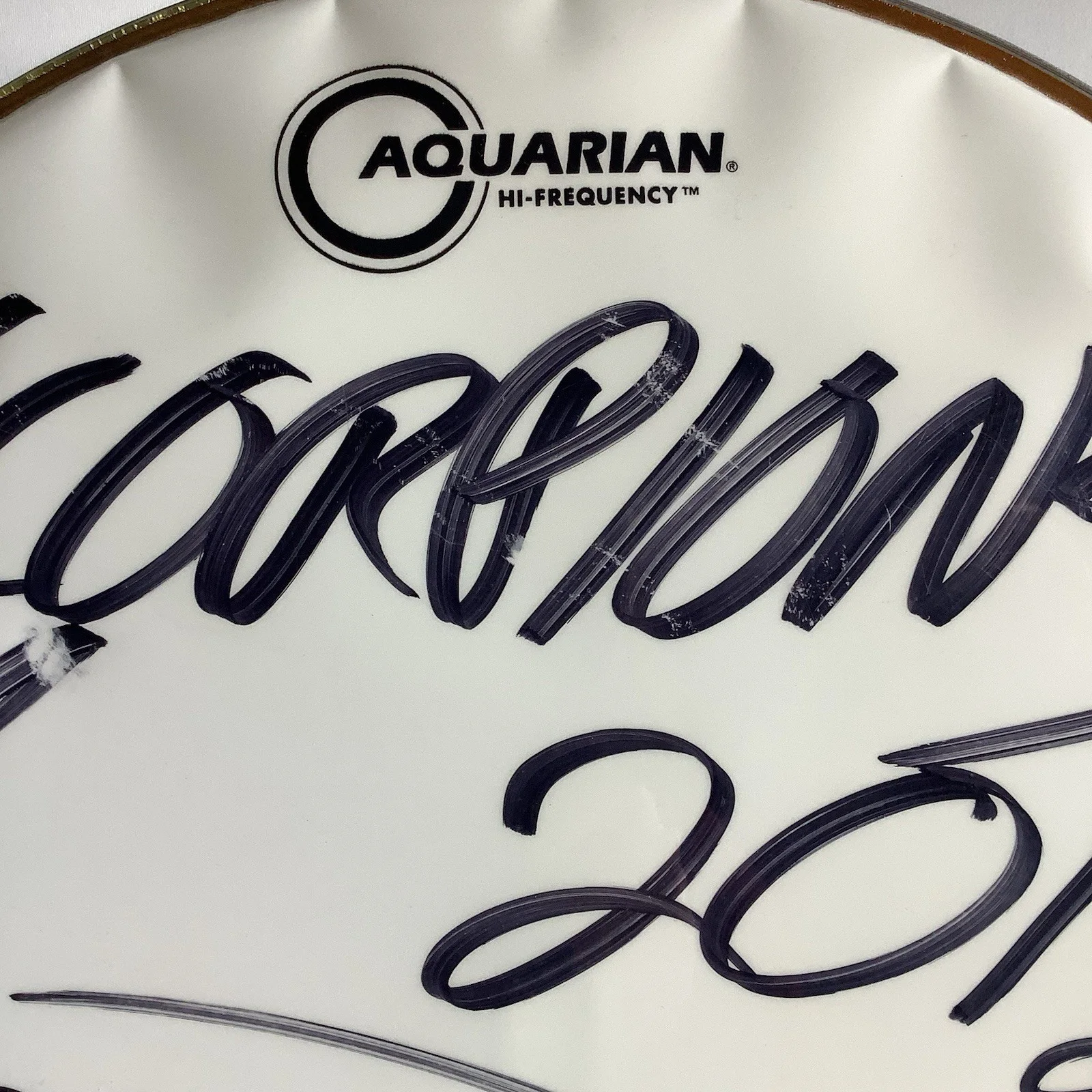 RARE James Kottak Scorpions Drummer Signed Autographed Drum Head 2012 Tour, image 2