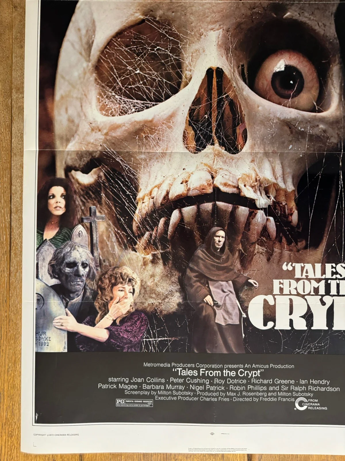 Tales From The Crypt 1972 Original 27x41" US One Sheet Movie Poster, изображение 3