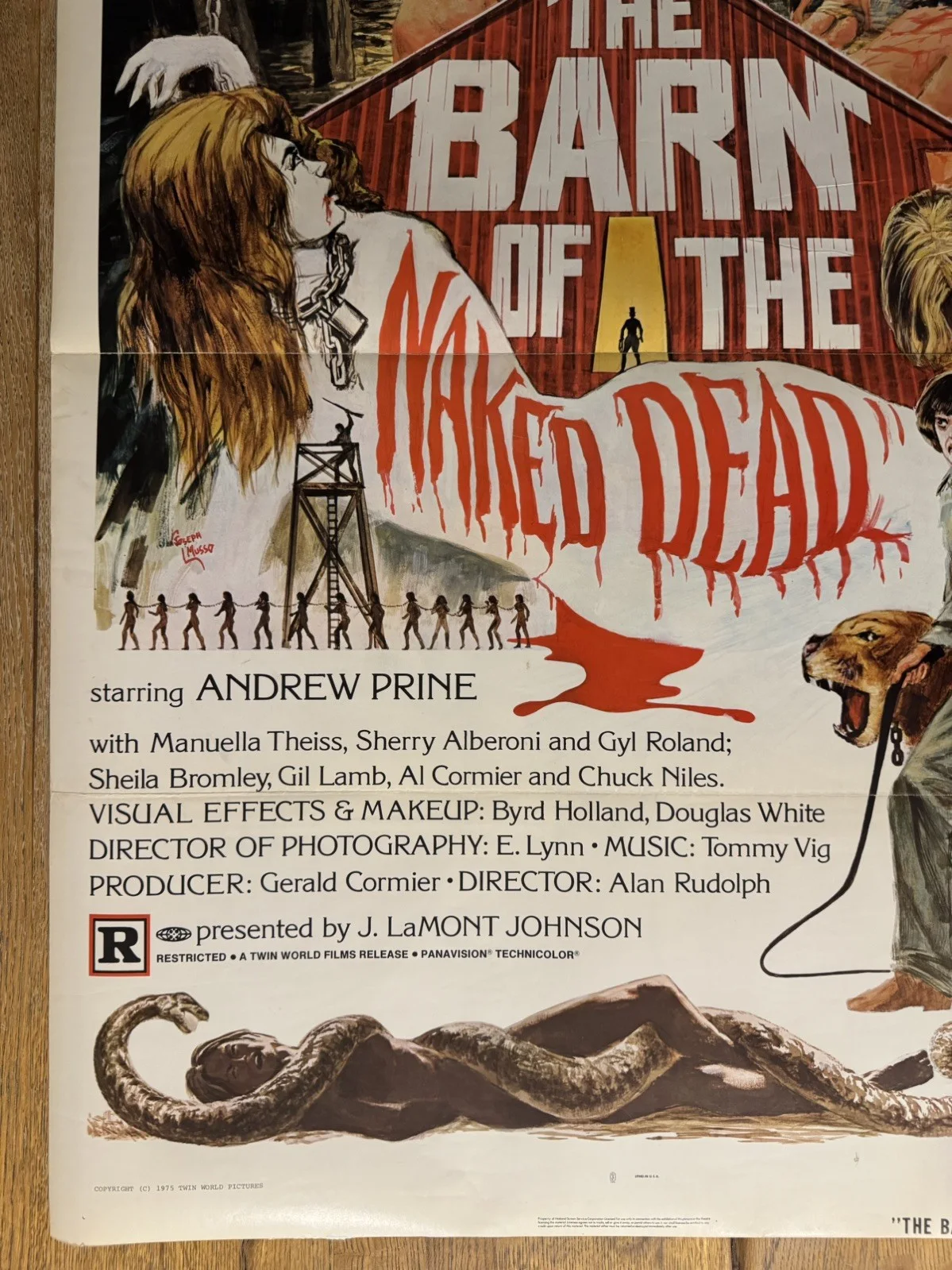 The Barn Of The Naked Dead 1975 Original 27x41" US One Sheet Movie Poster, изображение 2