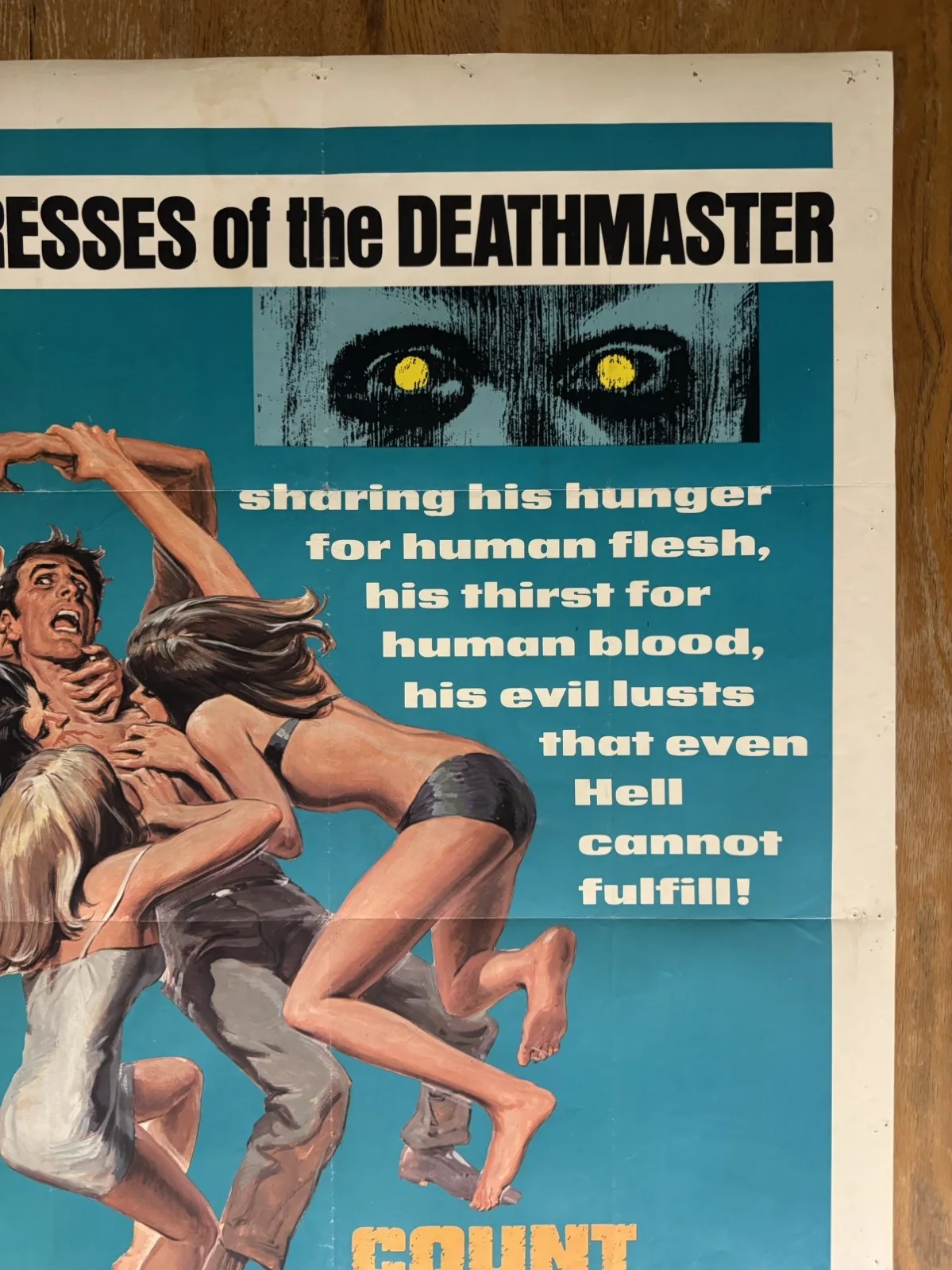 Count Yorga Vamprire 1970 Original 27x41" US One Sheet Movie Poster, изображение 2