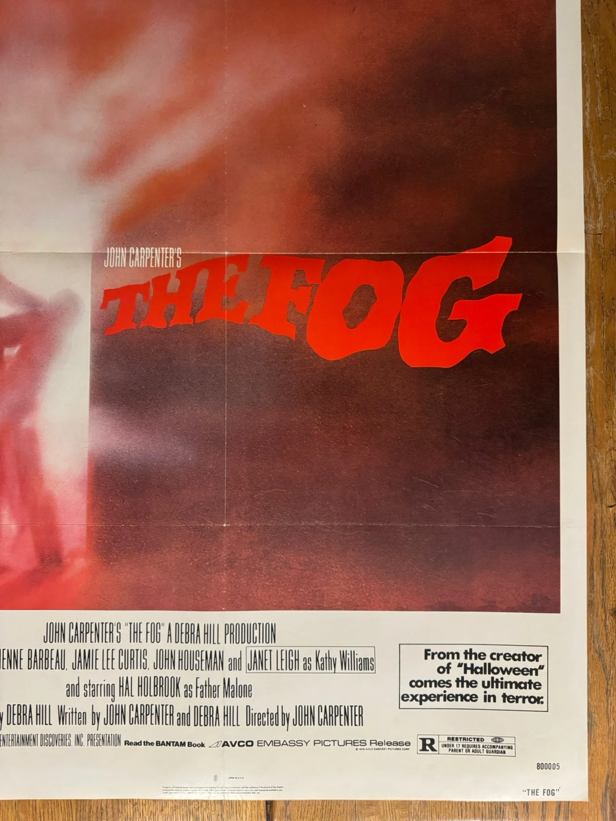 The Fog 1979 Original 27x41" US One Sheet Movie Poster, image 4